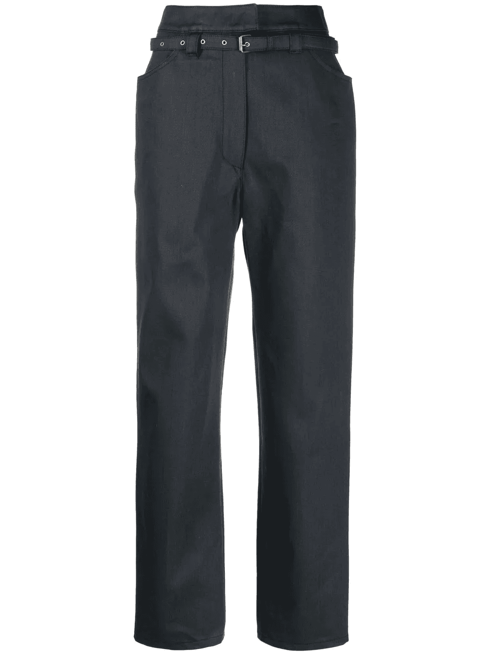 belted-waist tailored trousers - Image 1