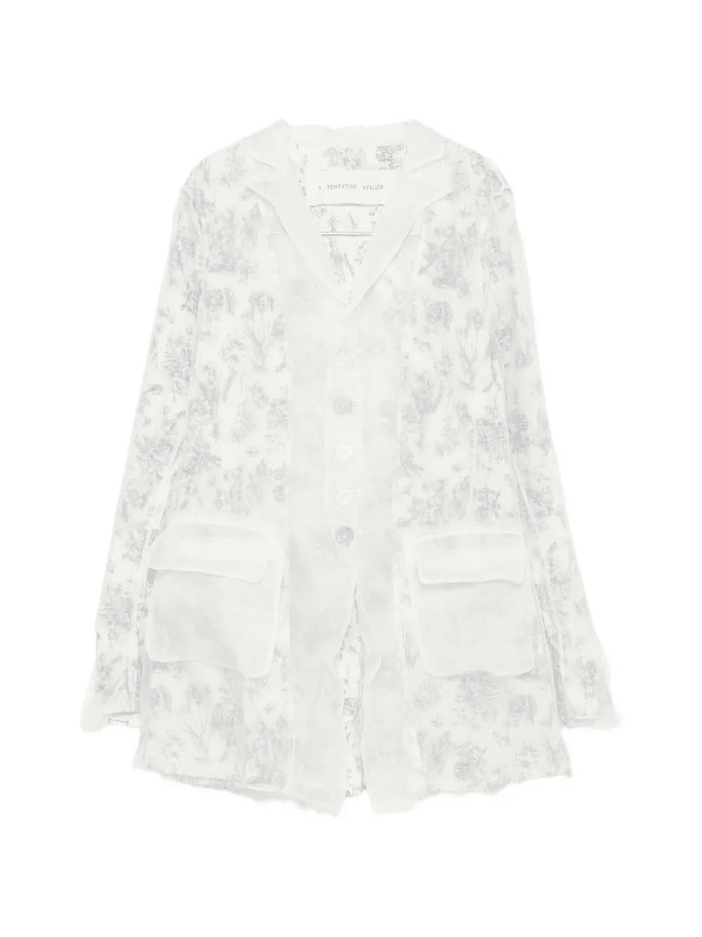 floral-print sheer jacket - Image 1