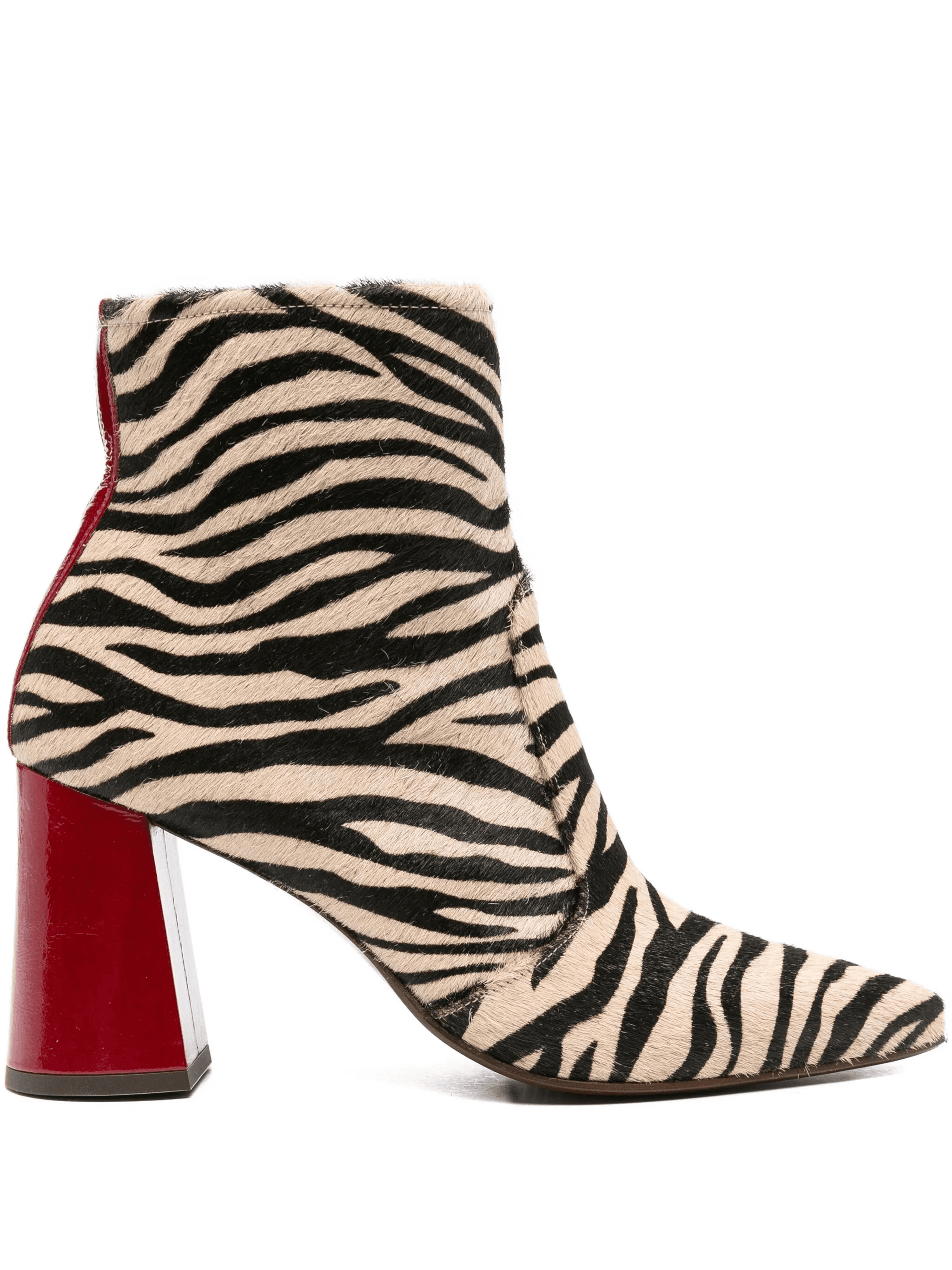 80mm zebra-print block-heel ankle boots - Image 1