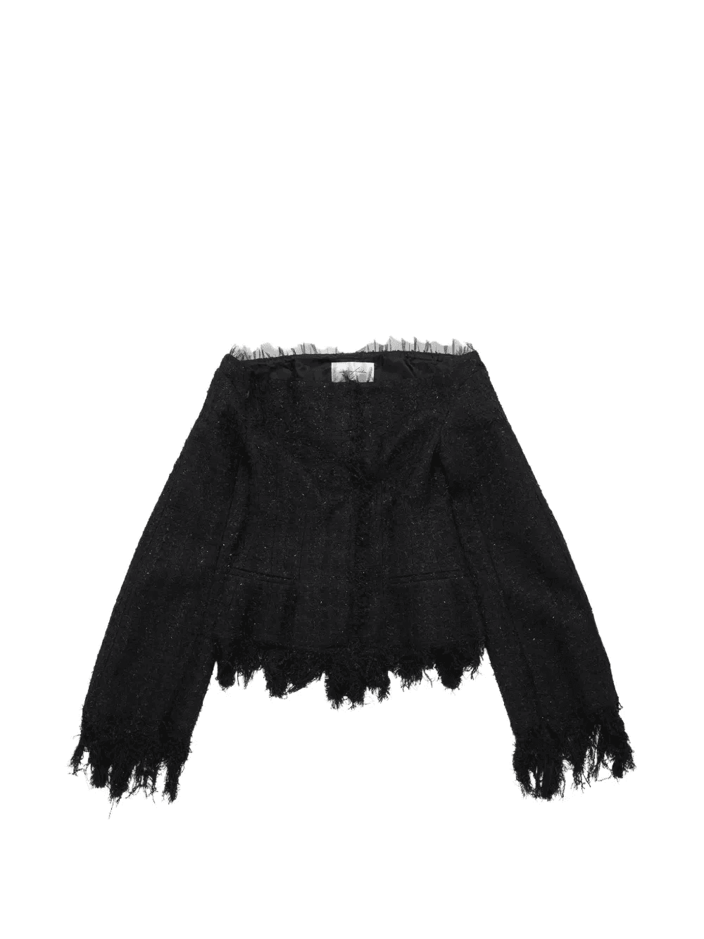 fringed long-sleeve top - Image 1