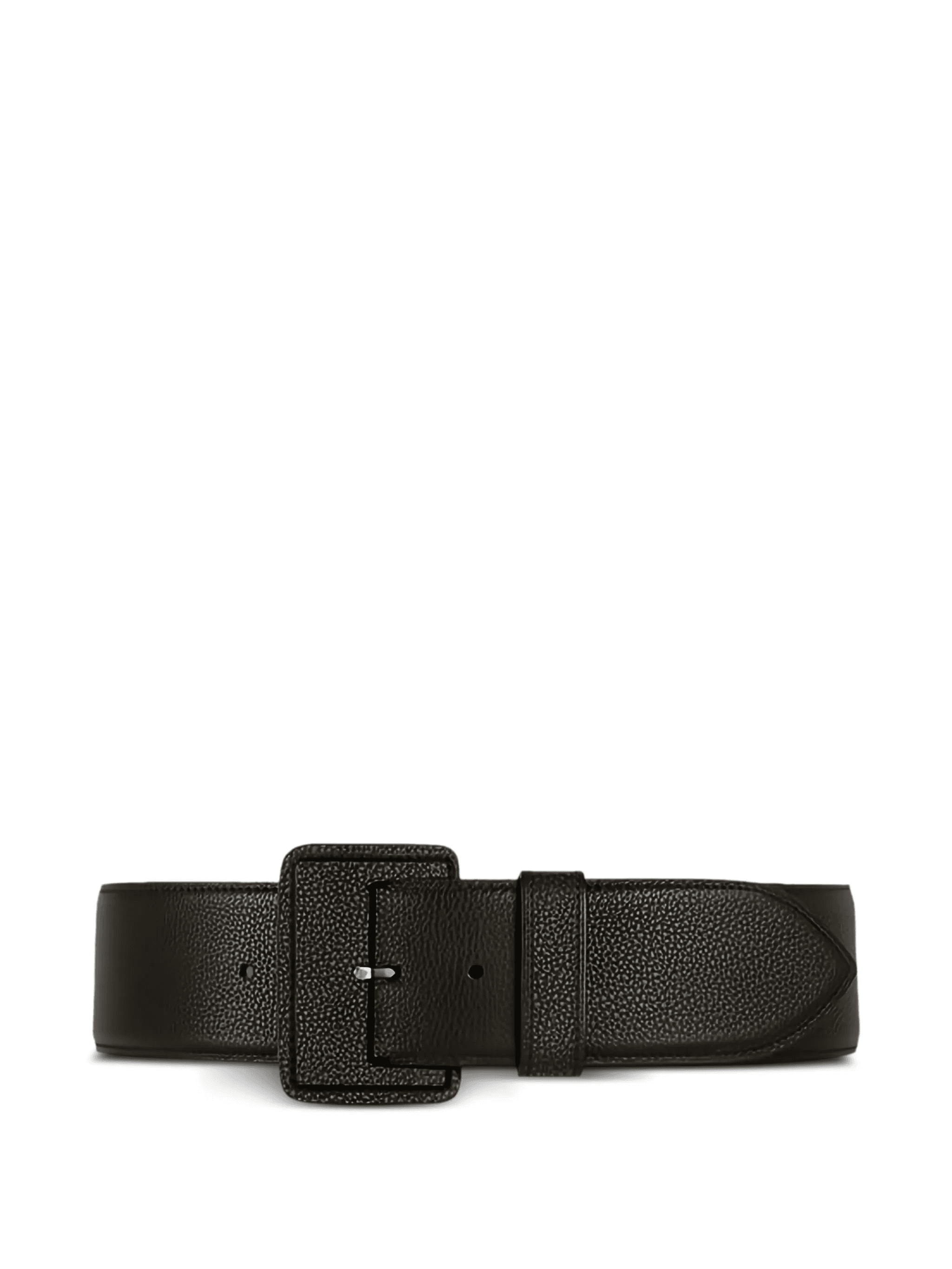 pebbled-texture leather buckle belt - Image 1