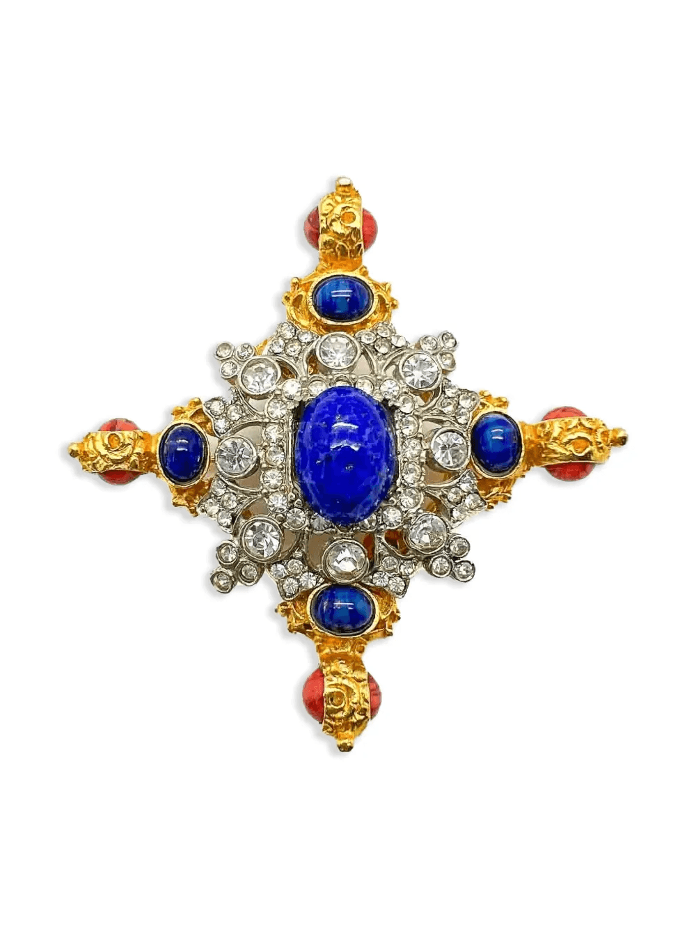 x Kenneth Lane 1980s cruciform brooch - Image 1