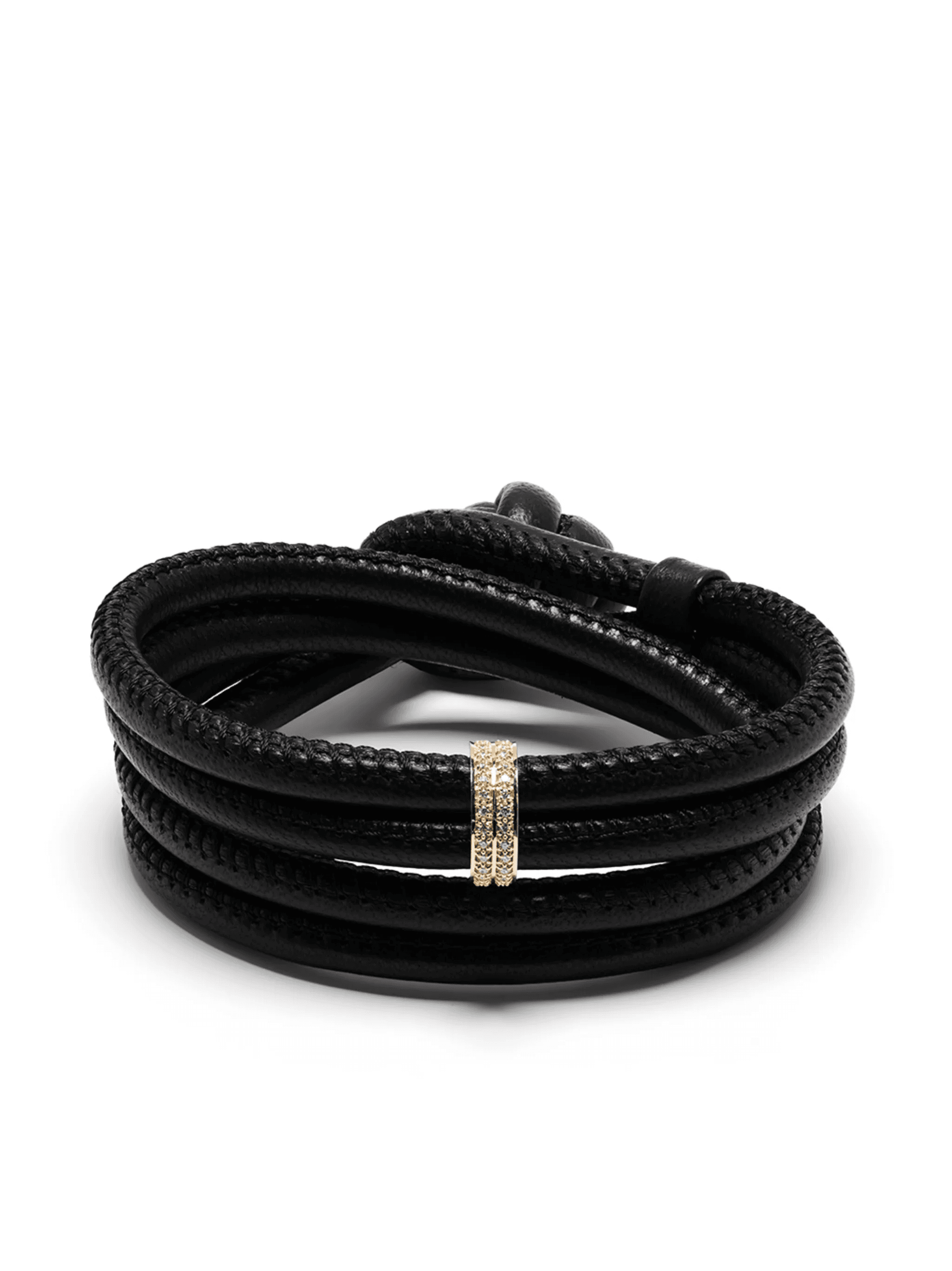 14kt yellow gold diamond wrap bracelet - Image 1