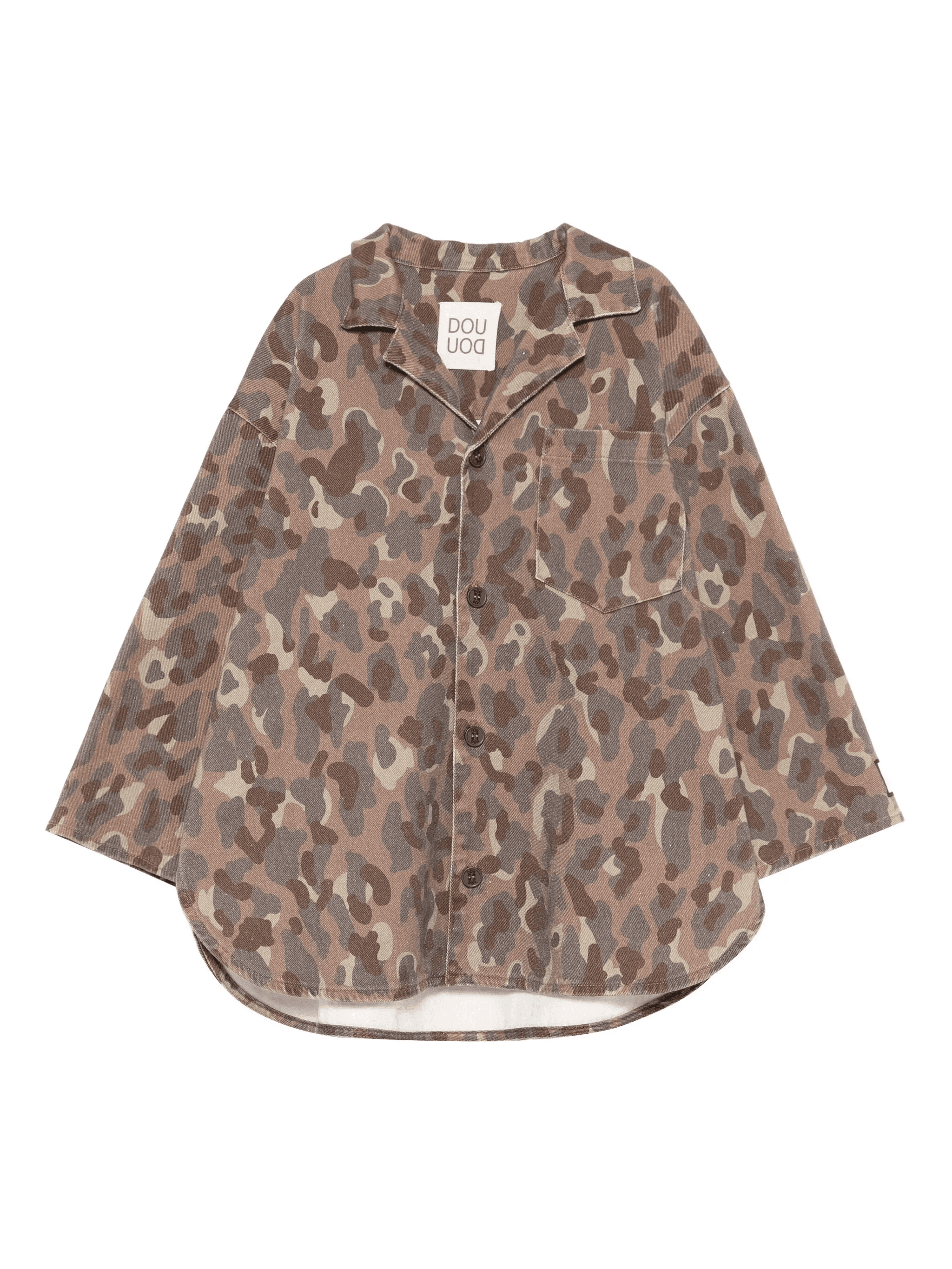 camouflage-print button-up shirt jacket - Image 1
