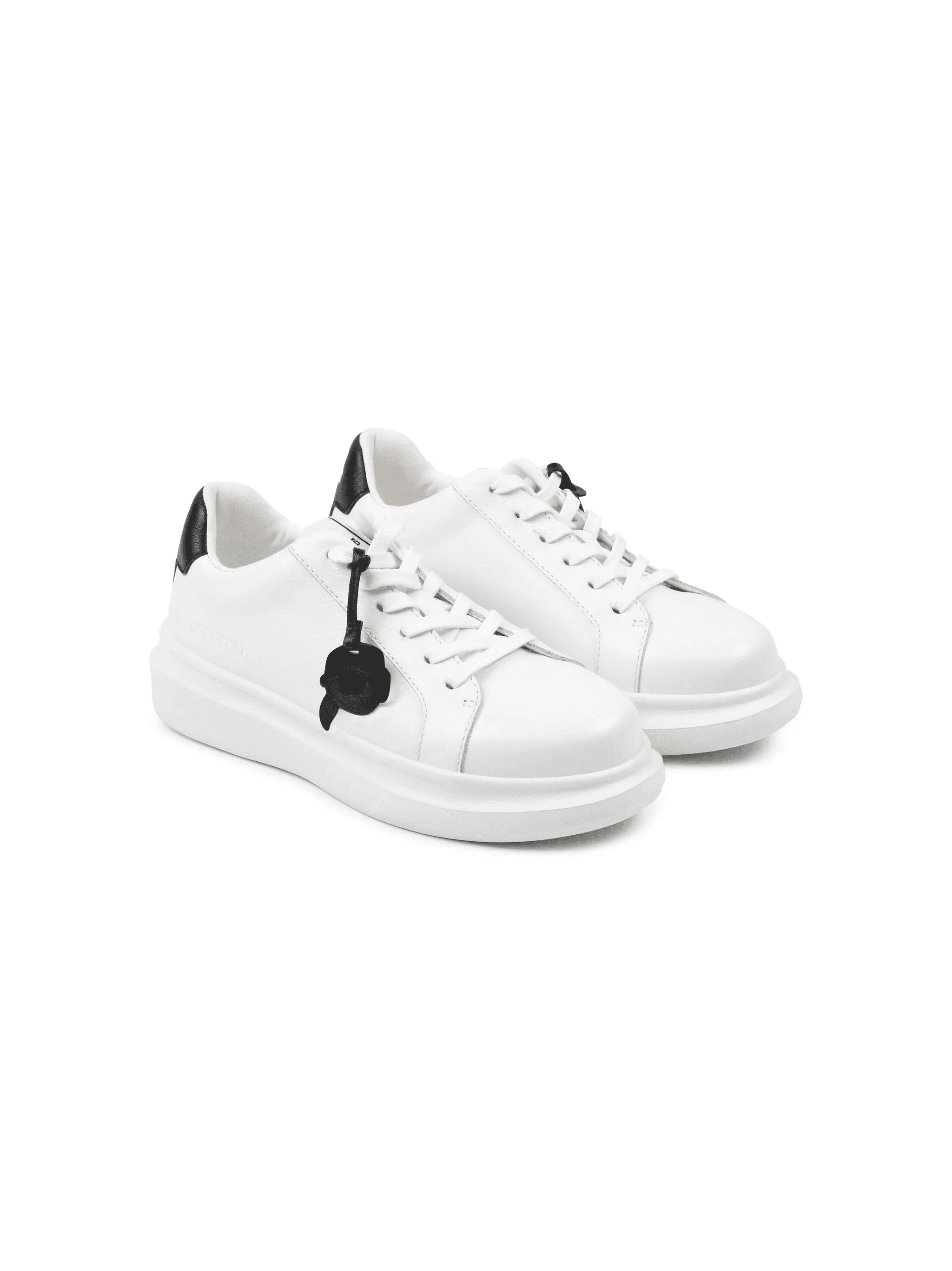 logo-print leather sneakers - Image 1