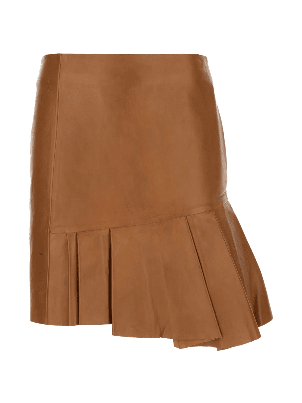pleated leather mini skirt - Image 1