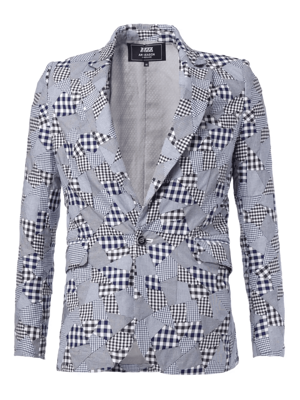 Gingham patch blazer - Image 1