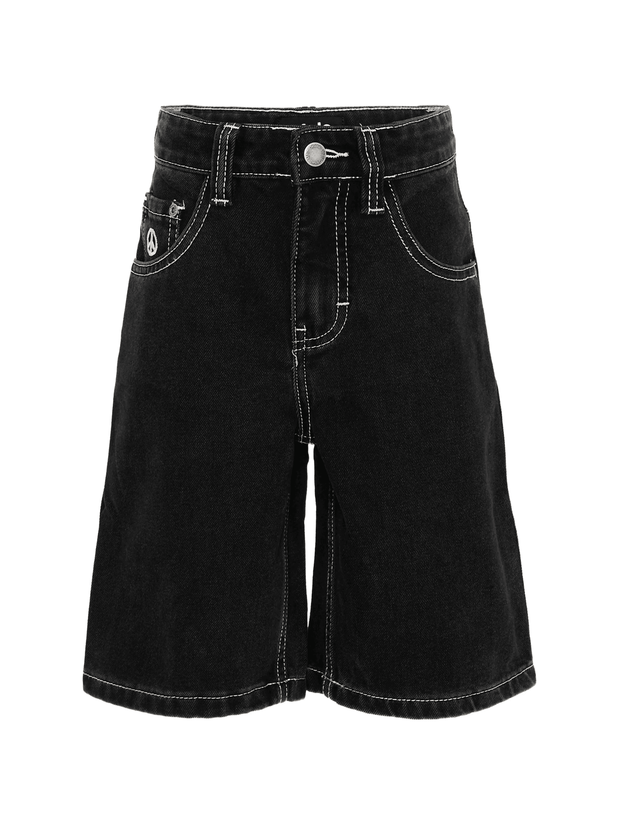 belt-loop buttoned shorts - Image 1