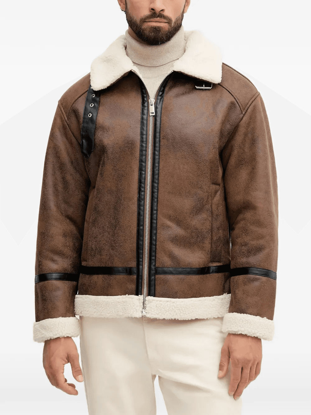 shearling-trim jacket - Image 1