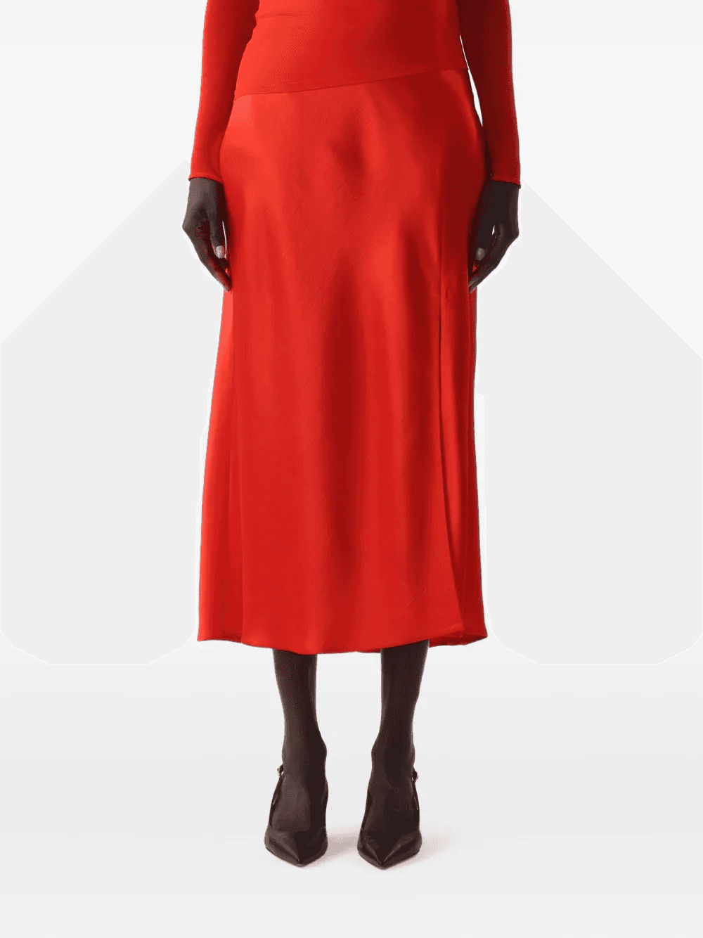 zip-fastening straight skirt - Image 1