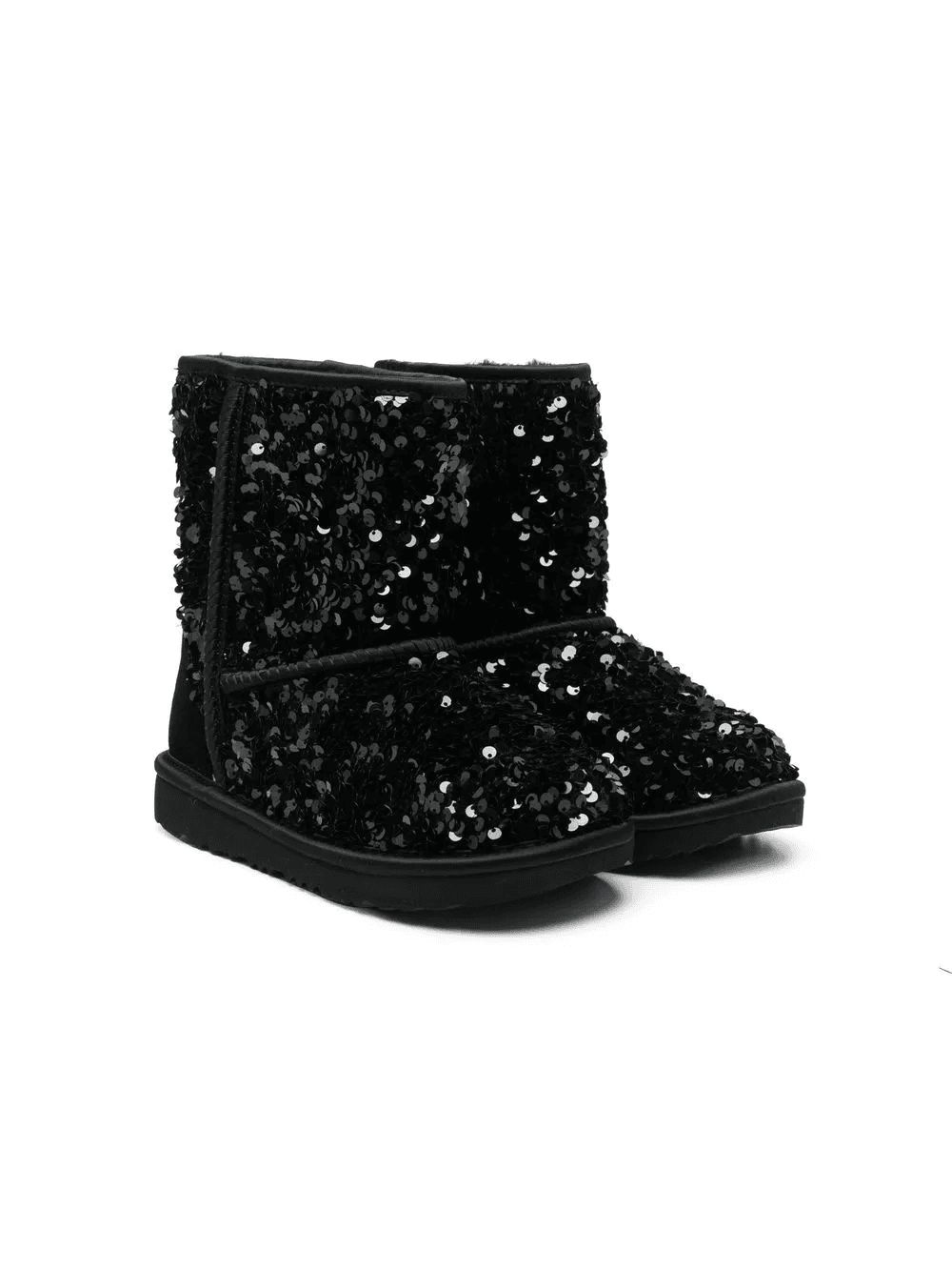 Classic short chunky sequin boots - Image 1
