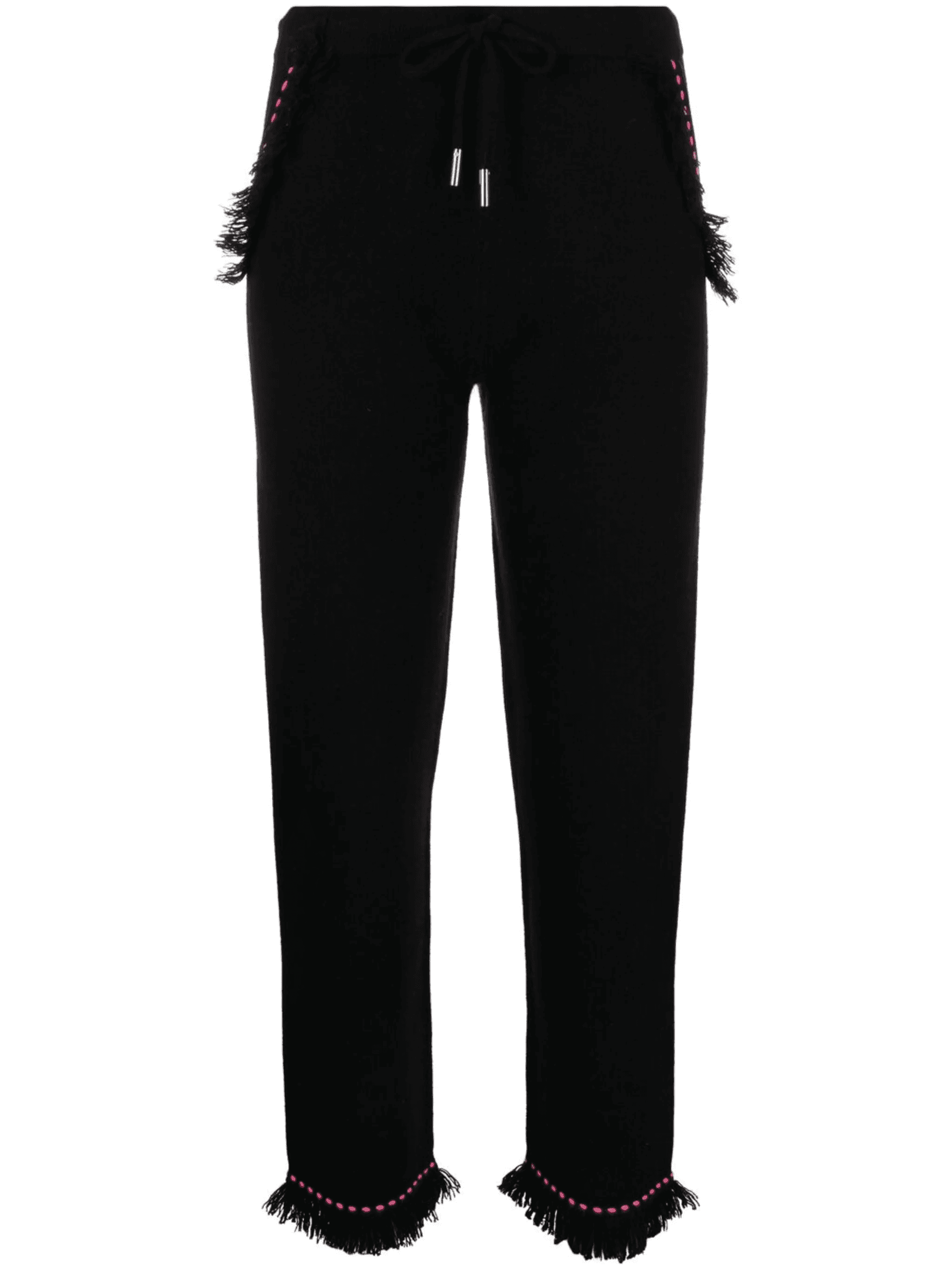 frayed contrast-stitch trousers - Image 1