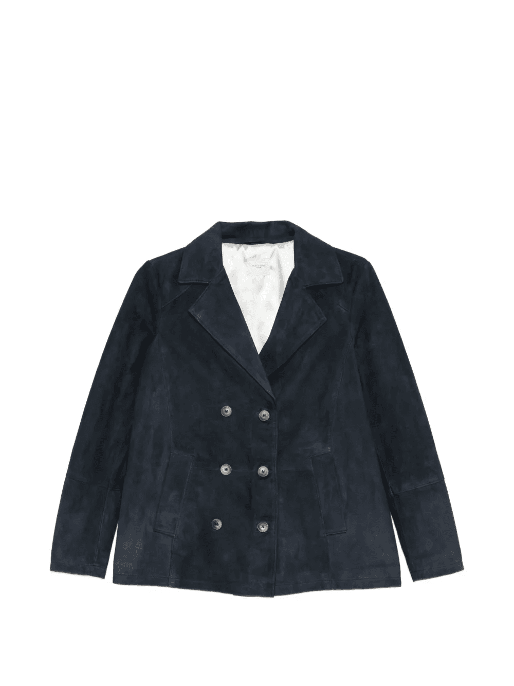 double-breasted suede blazer - Image 1