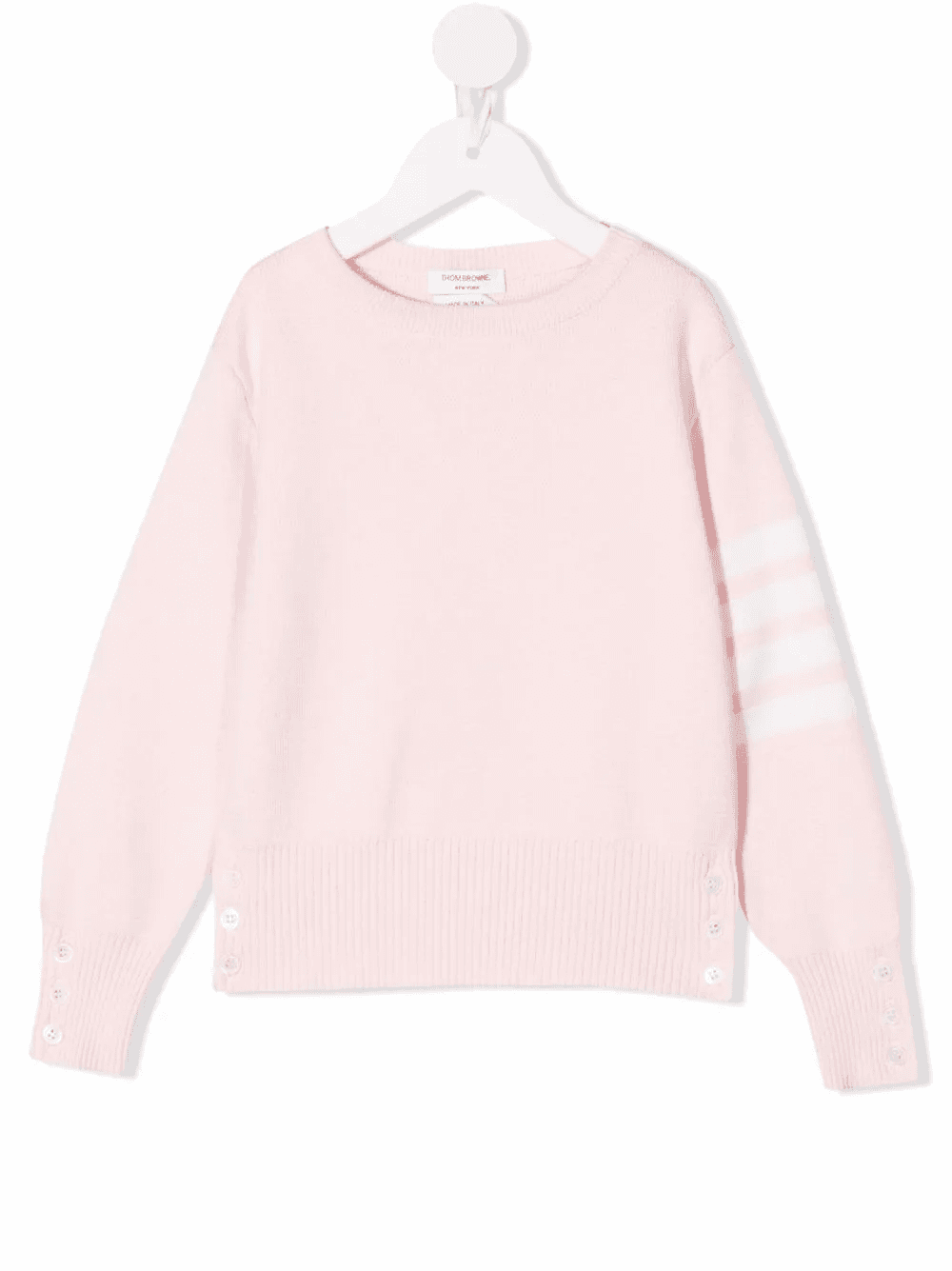 stripe-print crew neck sweater - Image 1