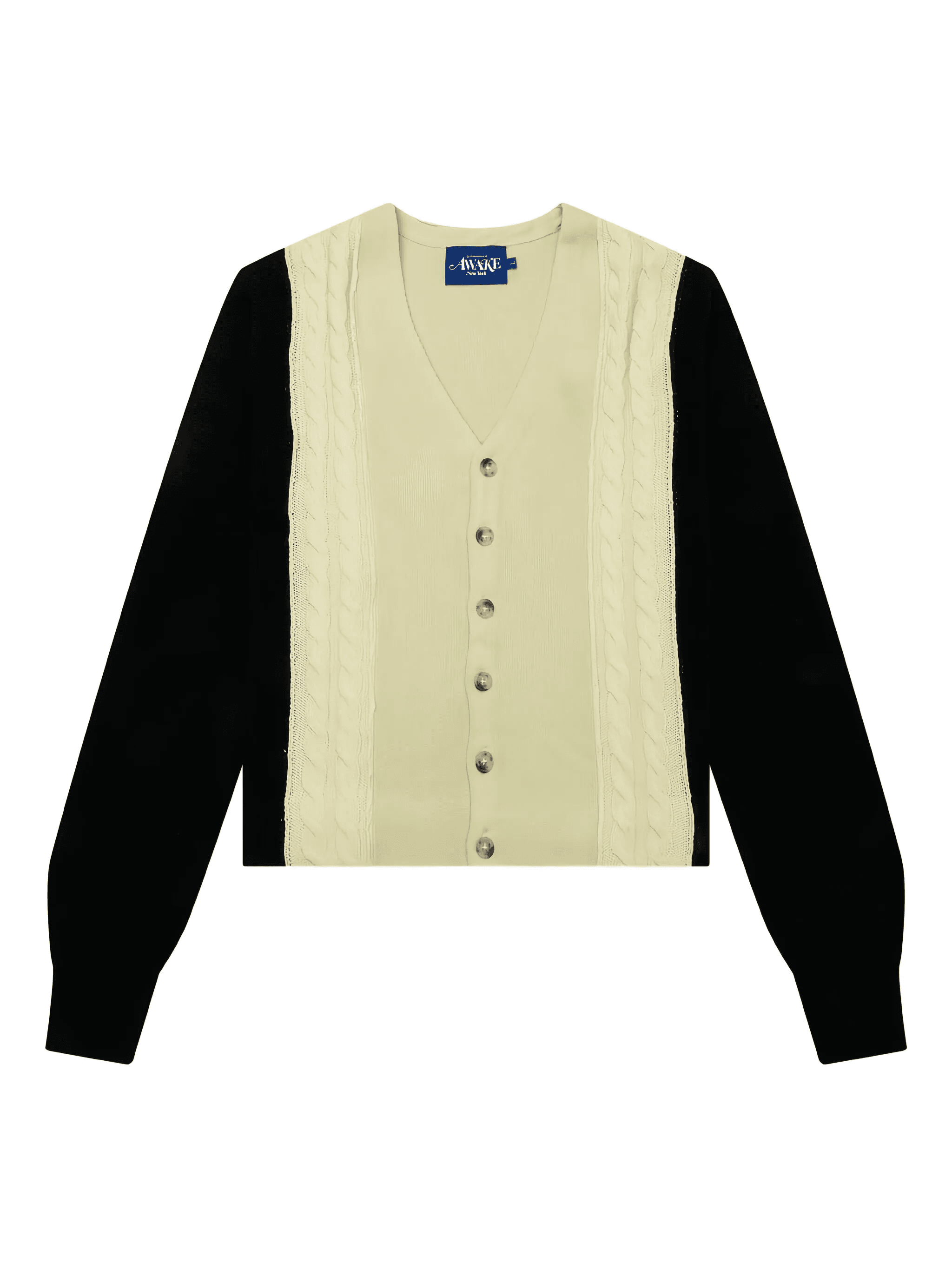 cable-knit panelled cardigan - Image 1