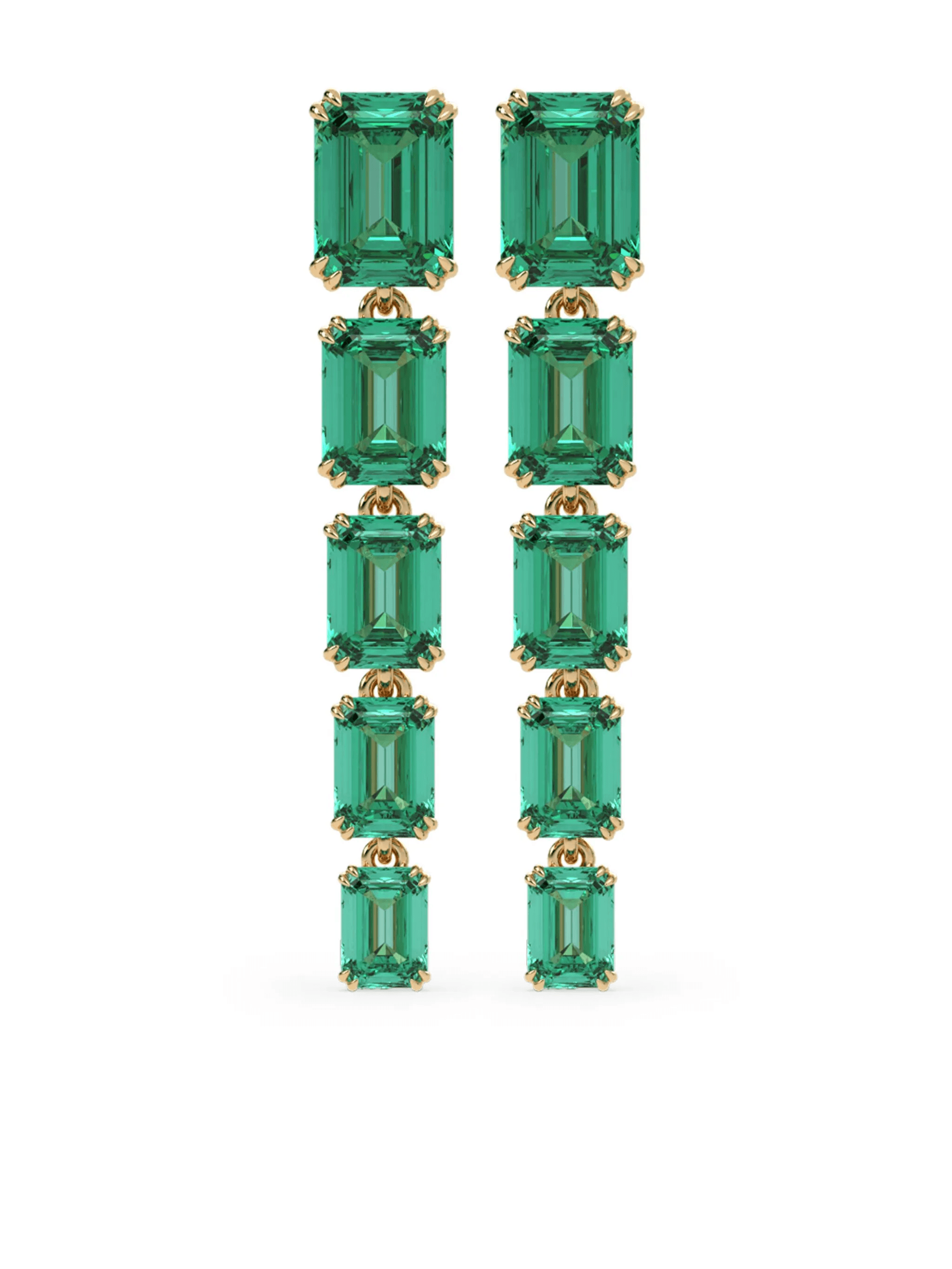 14kt yellow gold Eden Essence emerald earrings - Image 1