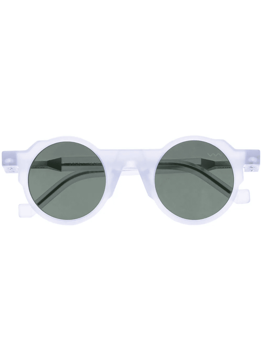 transparent round-frame sunglasses - Image 1