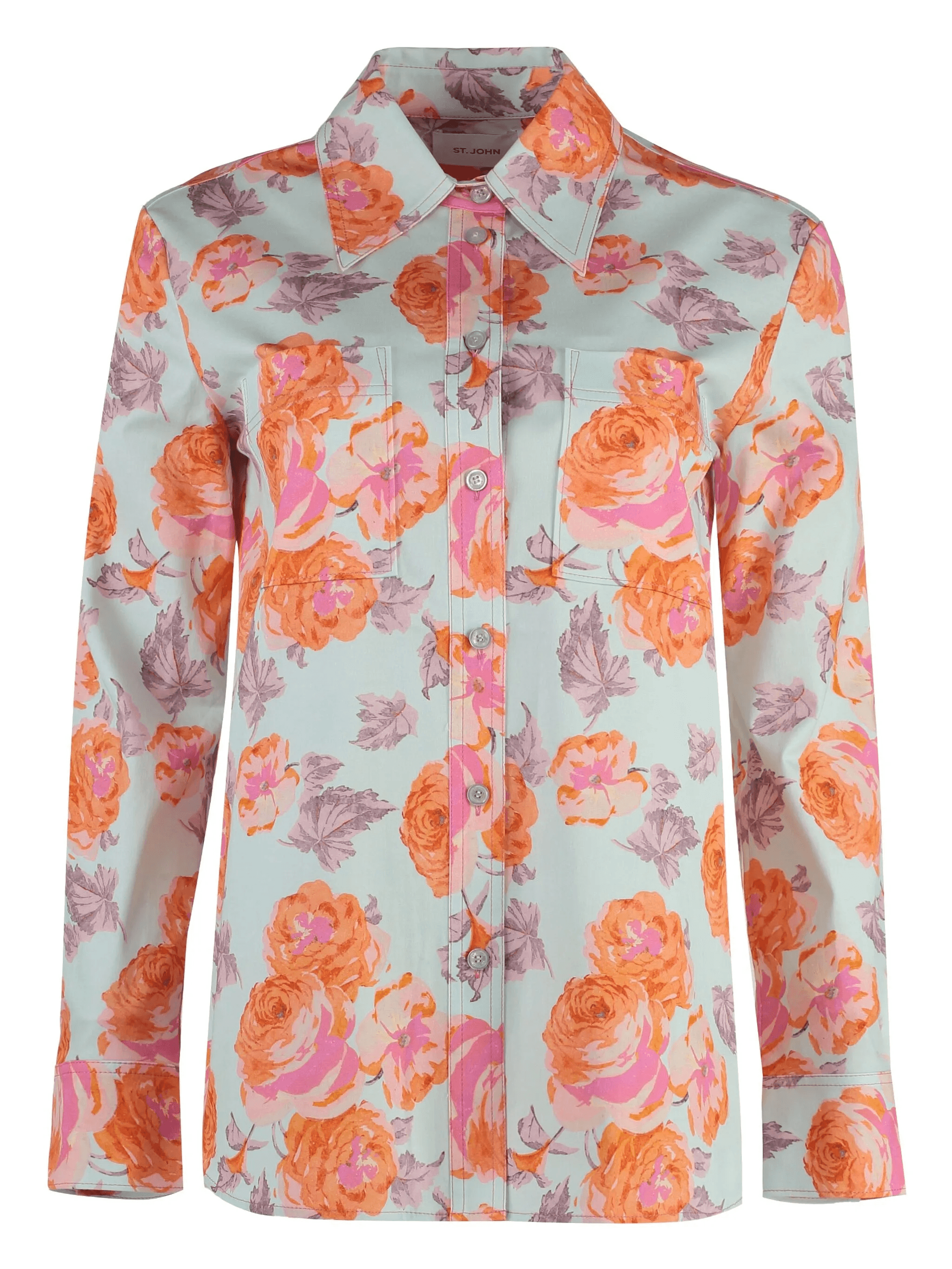 floral-print cotton shirt - Image 1