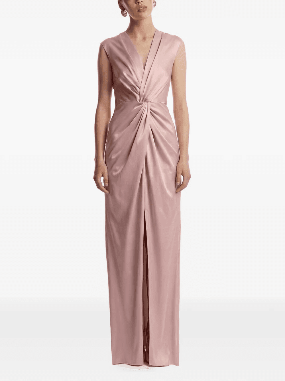 twisted V-neck dress - Image 1