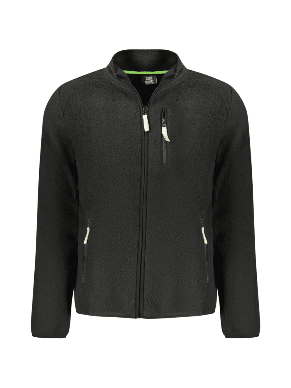 fleece-texture zip-up jacket - Image 1