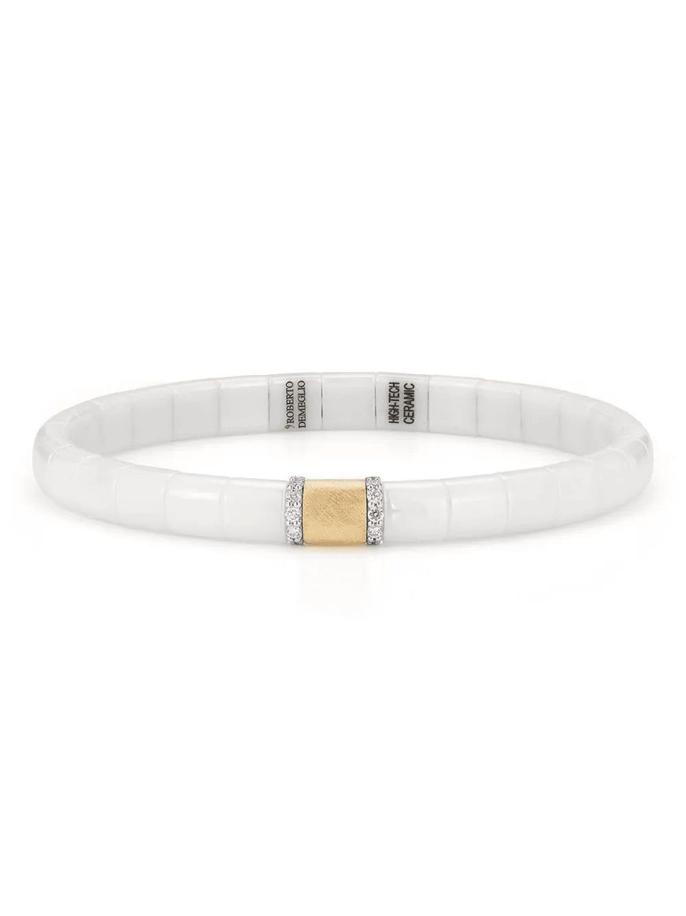 18K white and yellow gold Ceramic Pura diamond bracelet - Image 1