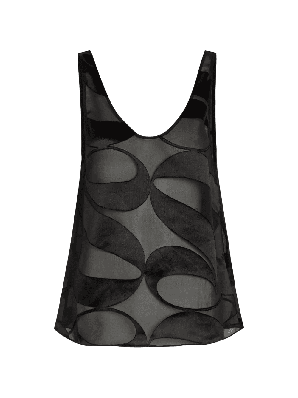 Mira velvet-devoré sheer top - Image 1