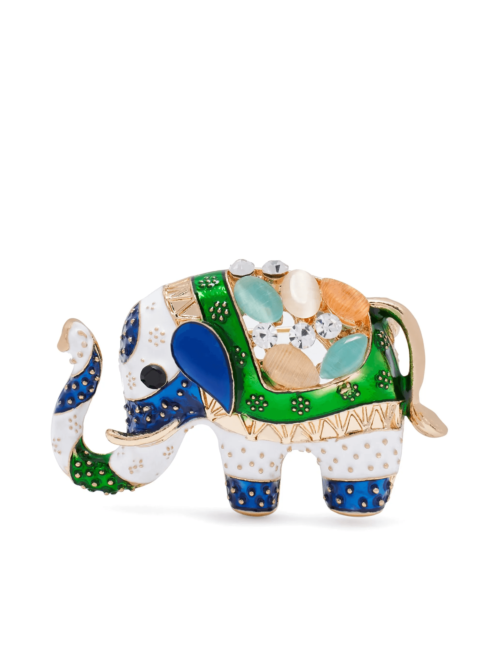 crystal-embellished elephant brooch - Image 1