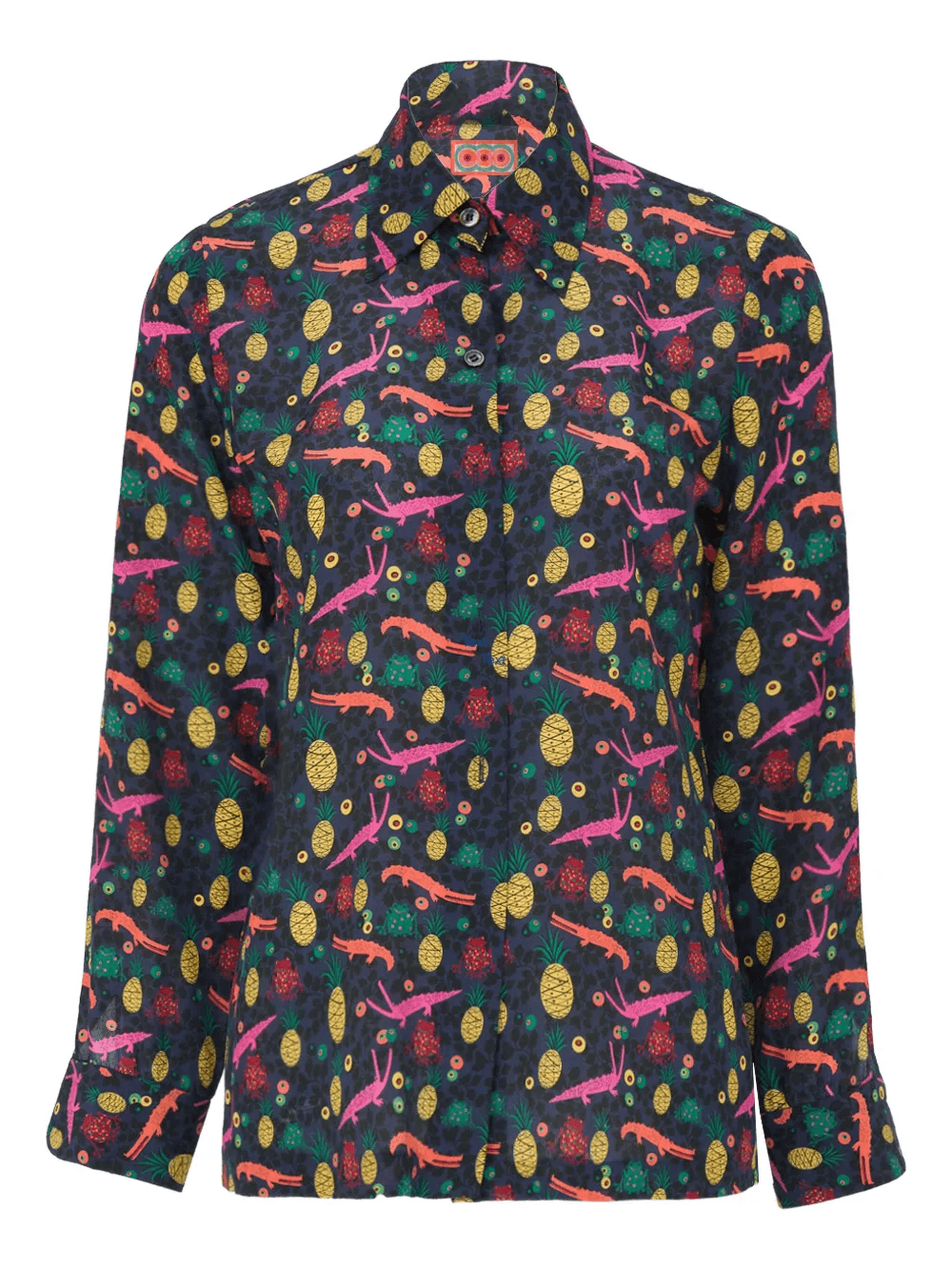 pineapple alligator print blouse - Image 1