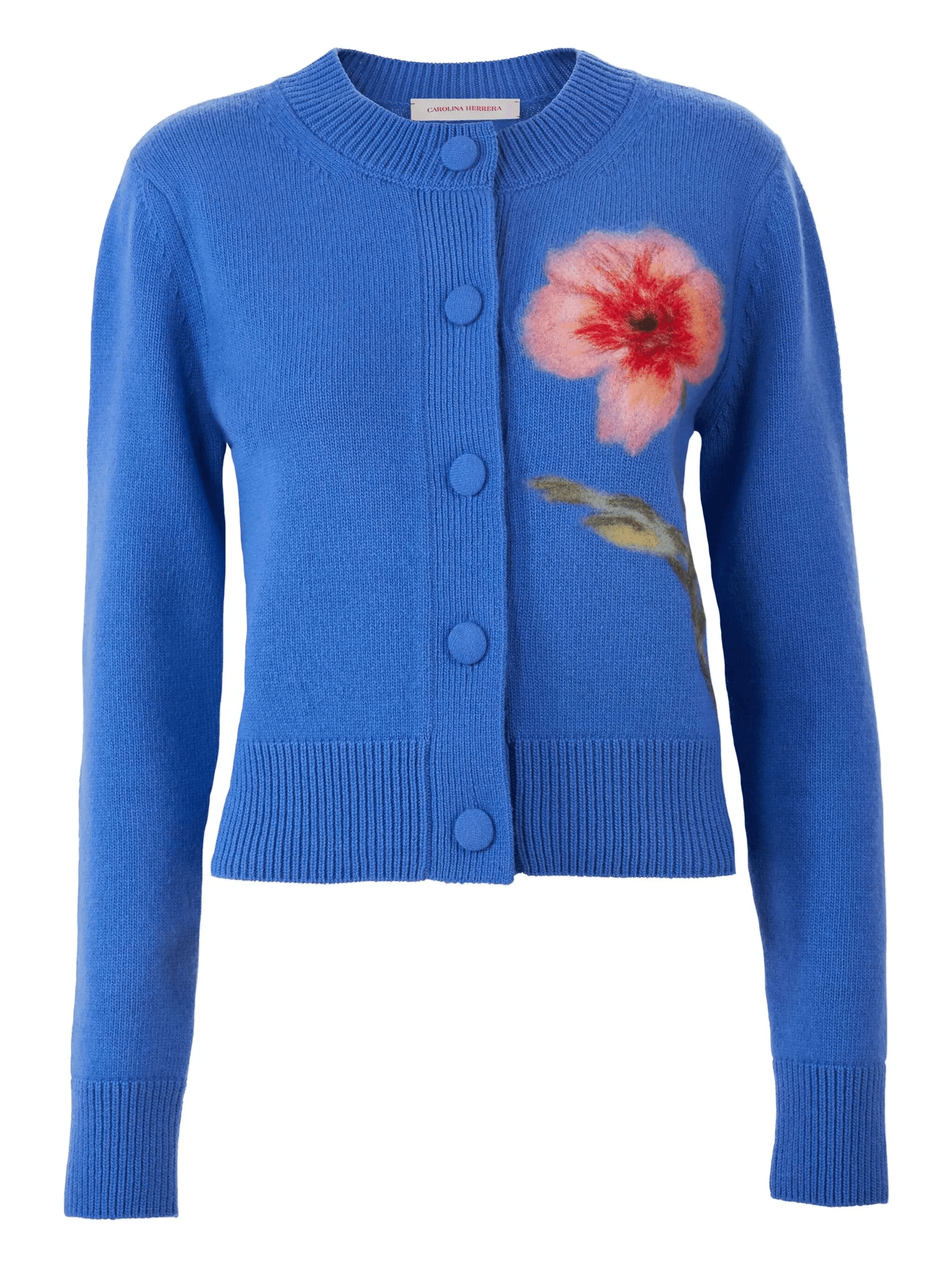 floral-embroidered cardigan - Image 1