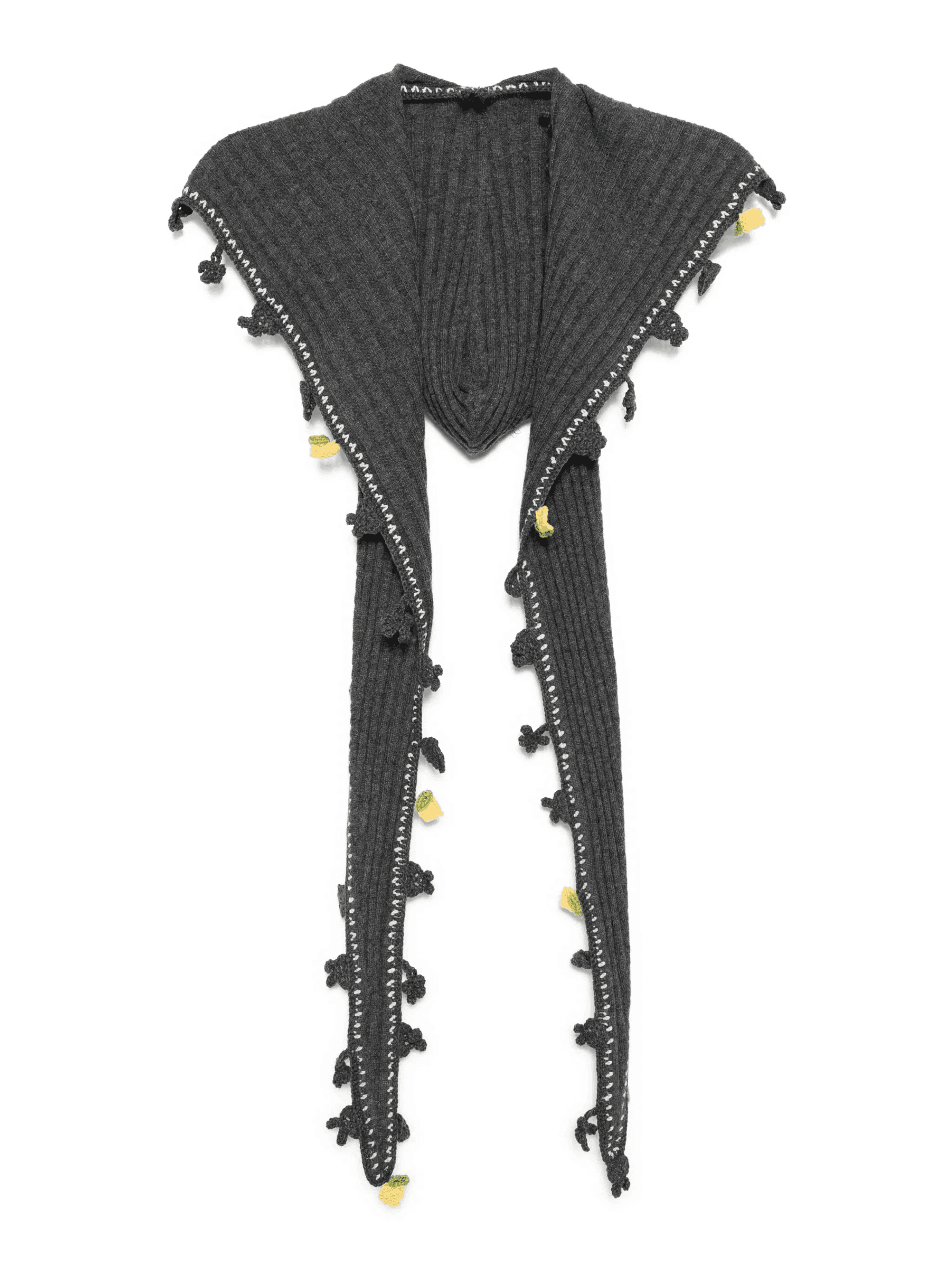 lemon-embellished cashmere scarf - Image 1