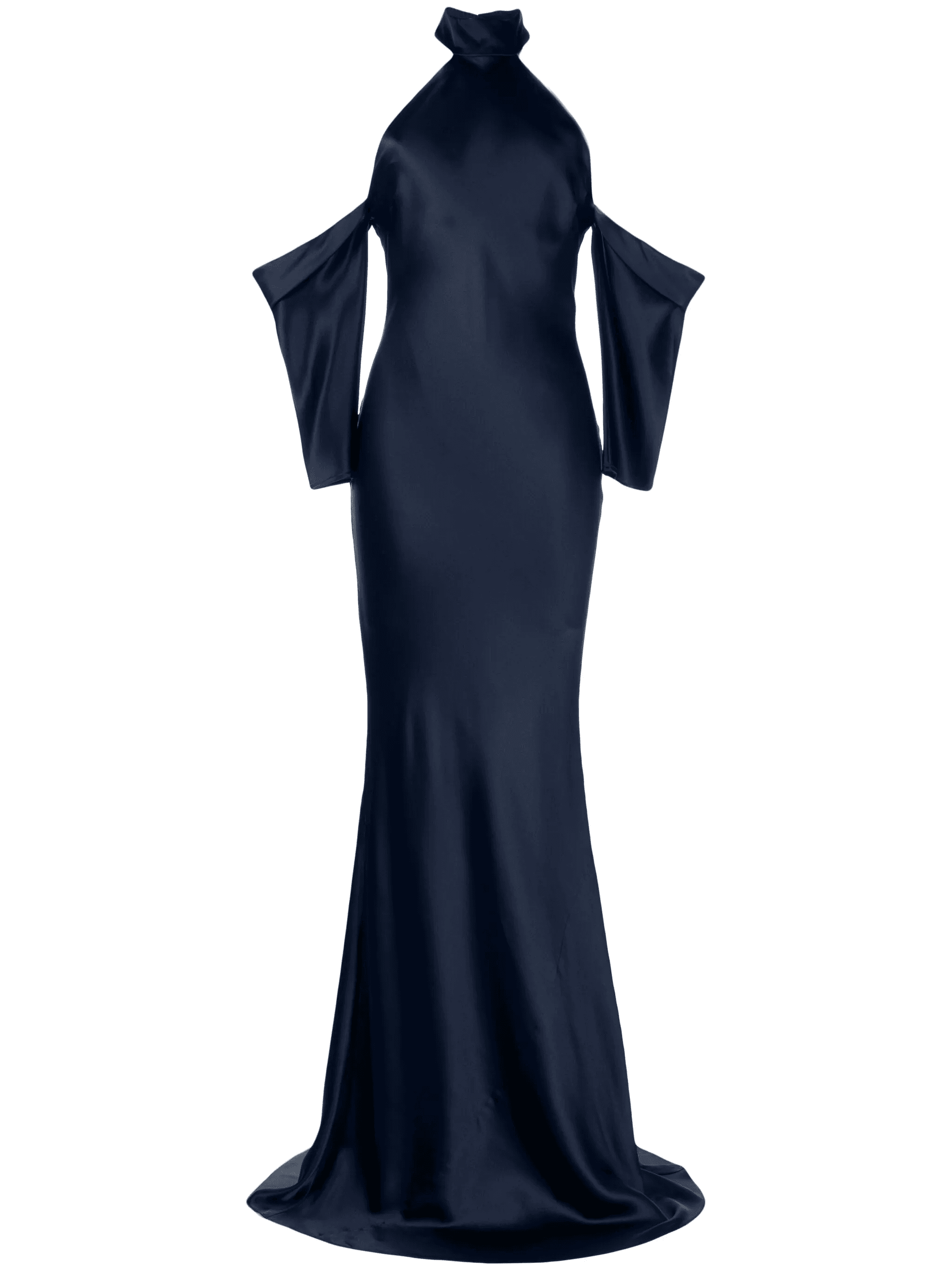 halterneck drop-sleeve maxi dress - Image 1