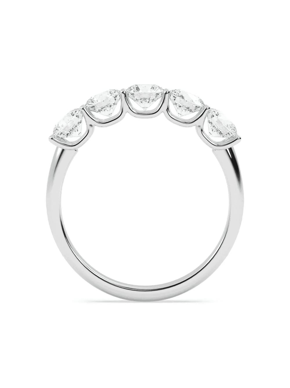 14K white gold diamond wedding ring - Image 1