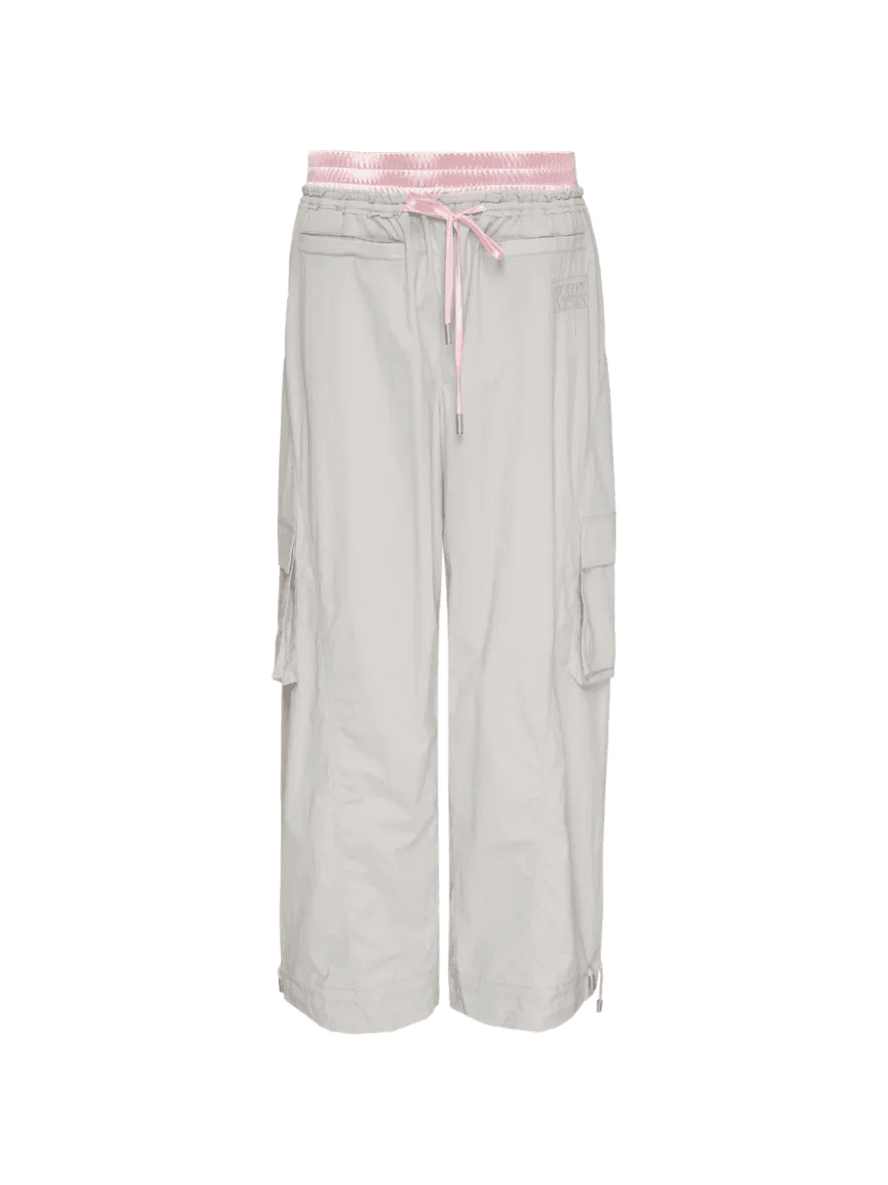 elastic waistband cargo pants - Image 1