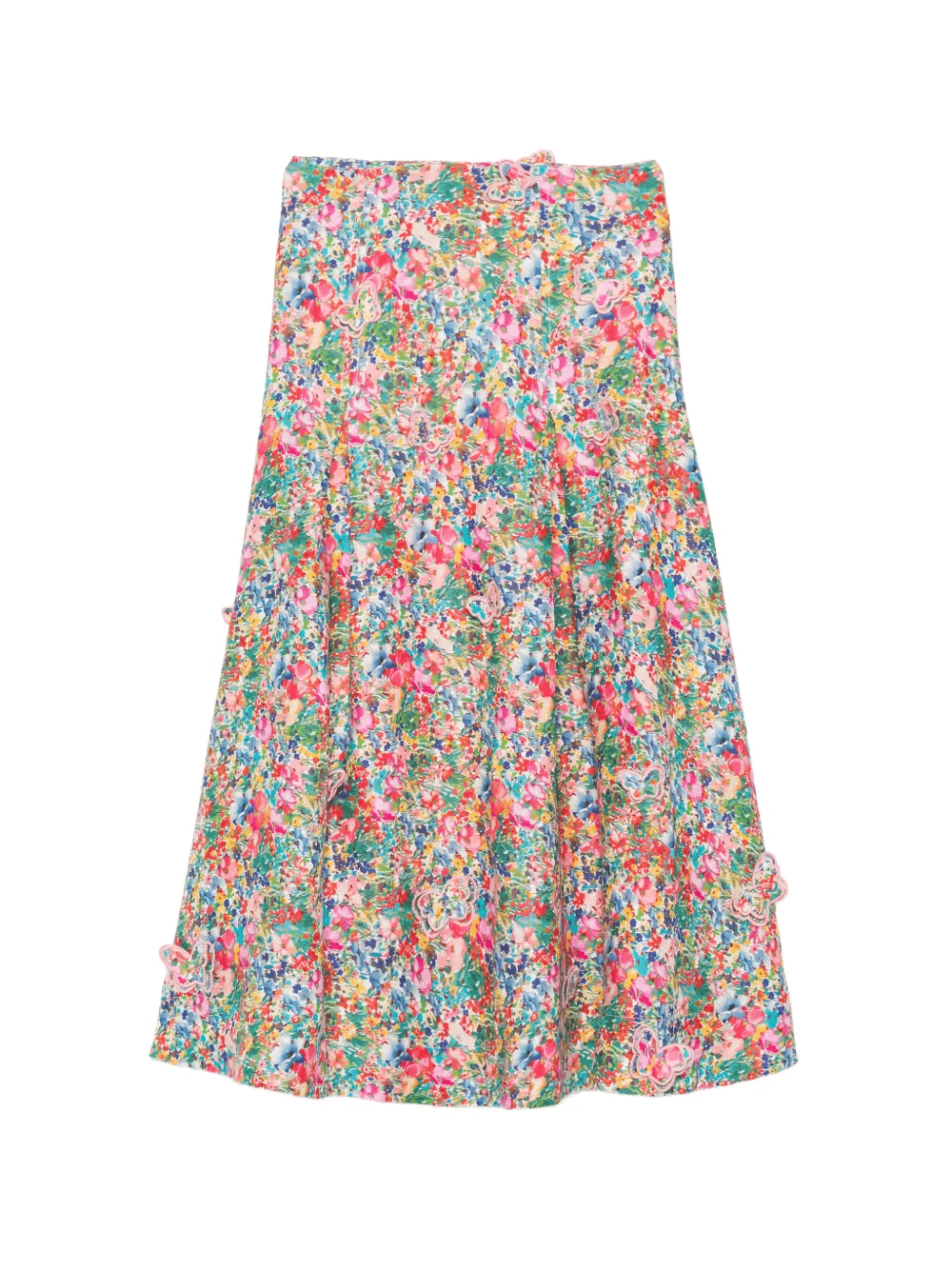 butterfly-appliqué maxi skirt - Image 1