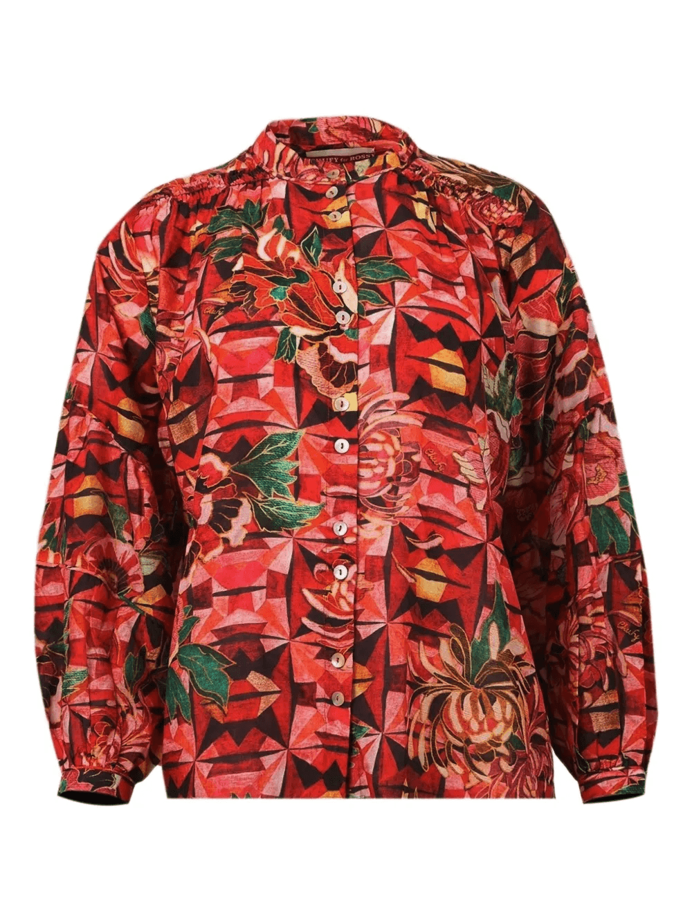 floral-print long-sleeve shirt - Image 1