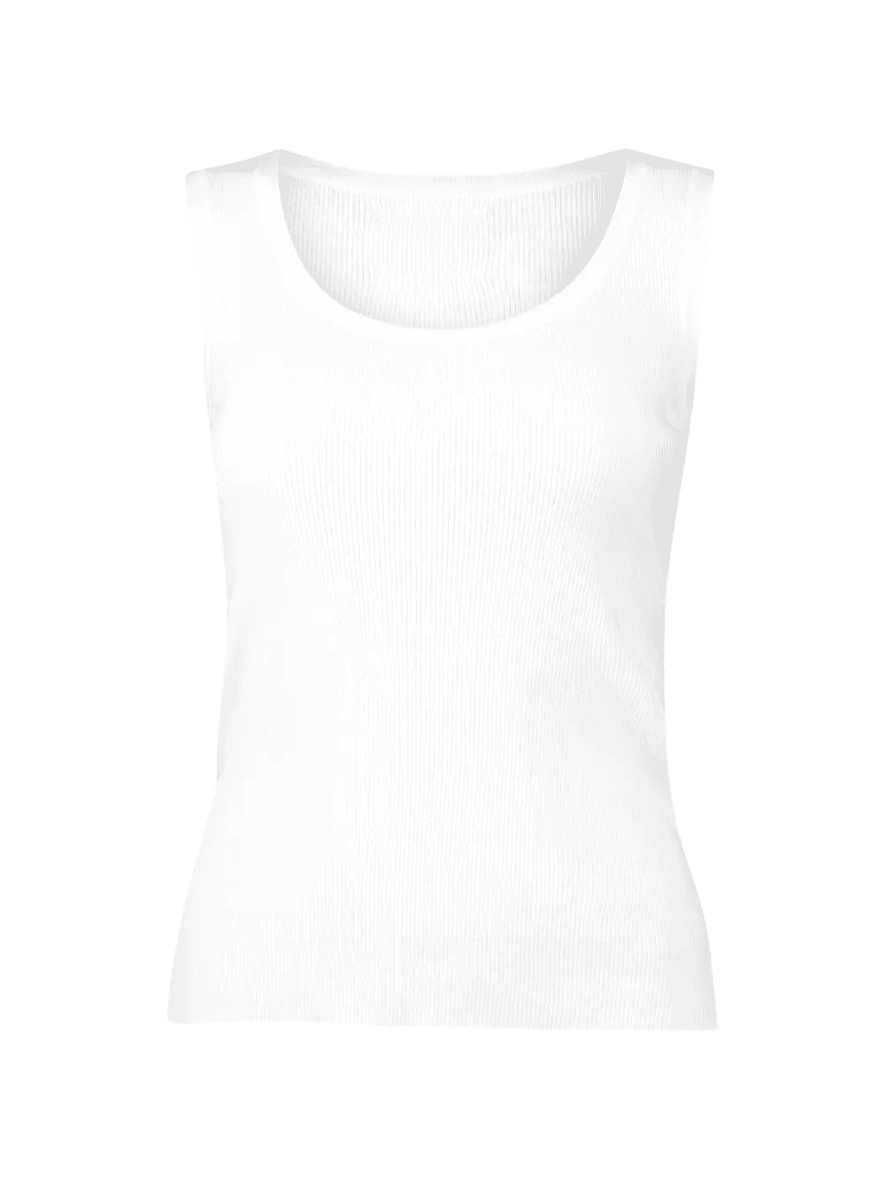 scoop-neck ribbed tank top - Image 1