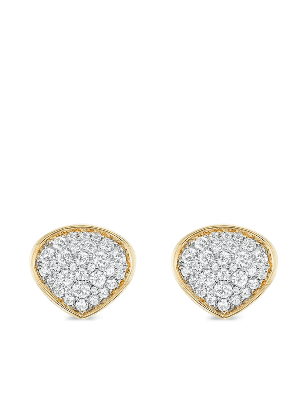 18K yellow gold Trisola diamond earrings - Image 1