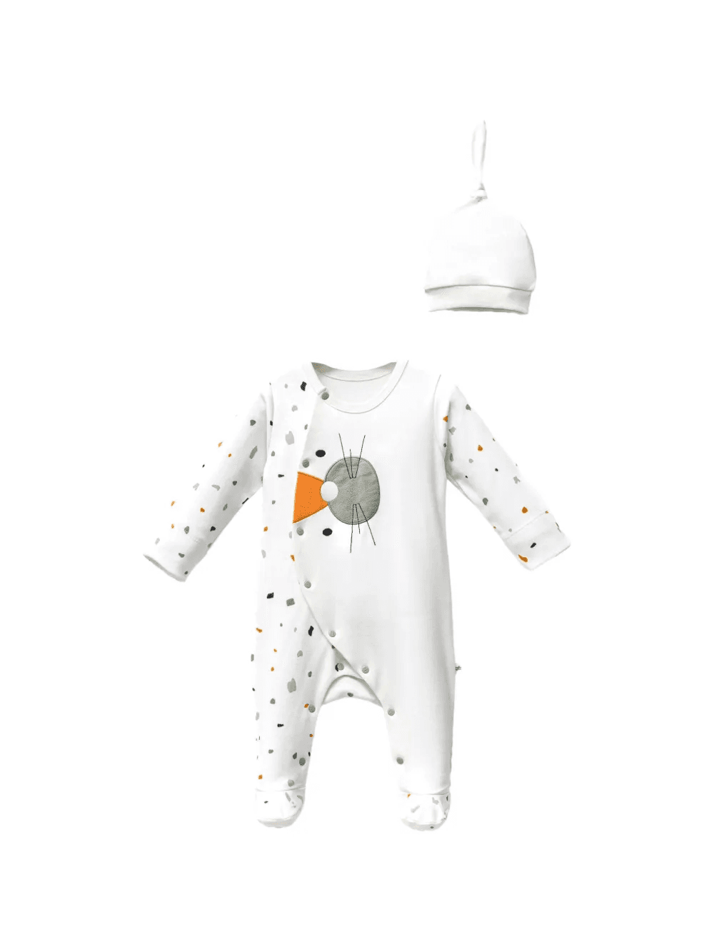 polka-dot appliqué babygrow - Image 1