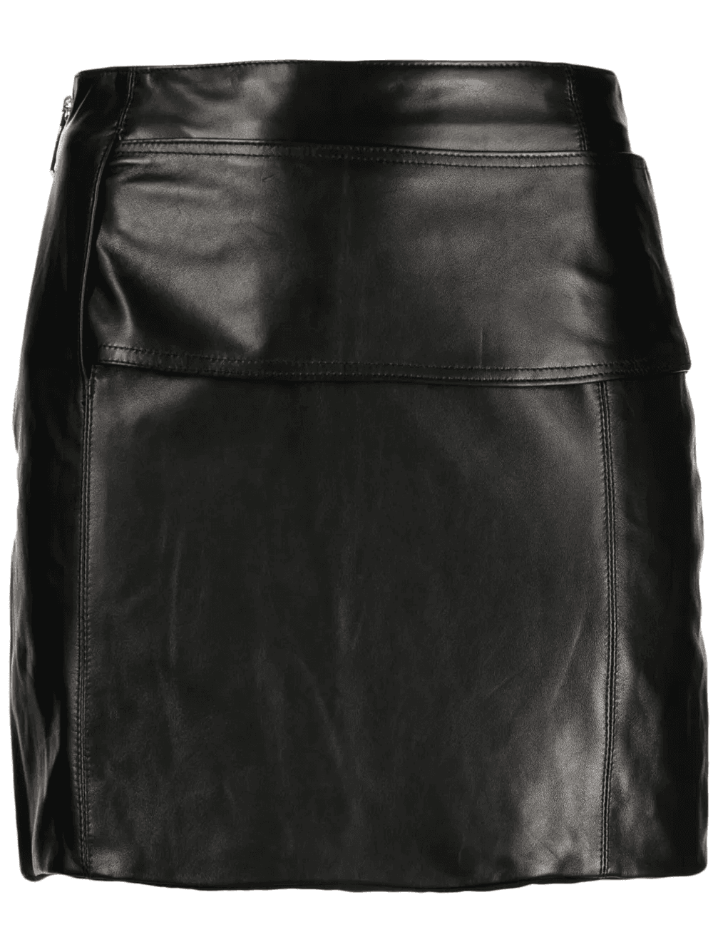 zip-up leather skirt - Image 1