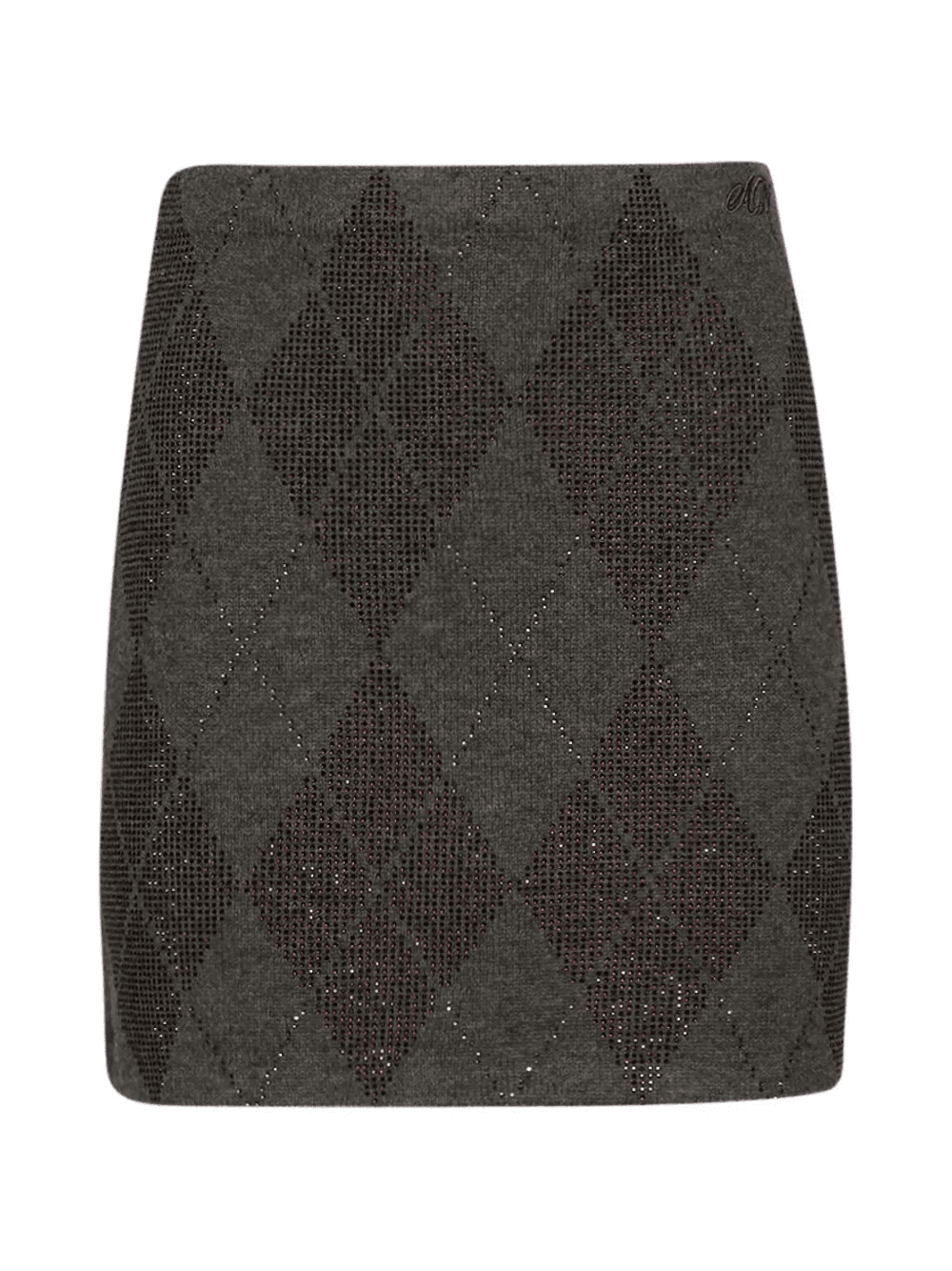 crystal hotfix argyle tennis mini skirt - Image 1