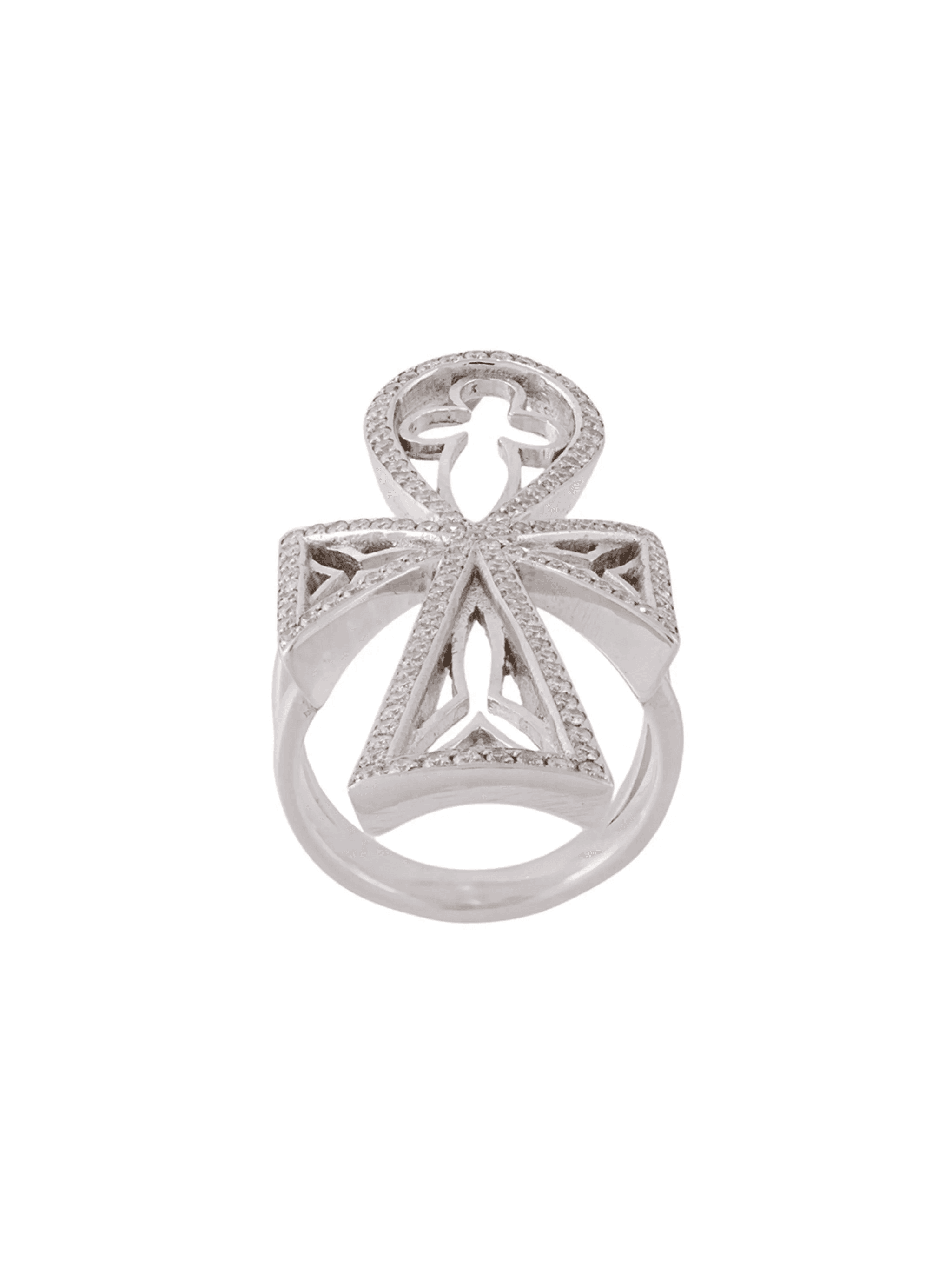 diamond maltese cross ring - Image 1