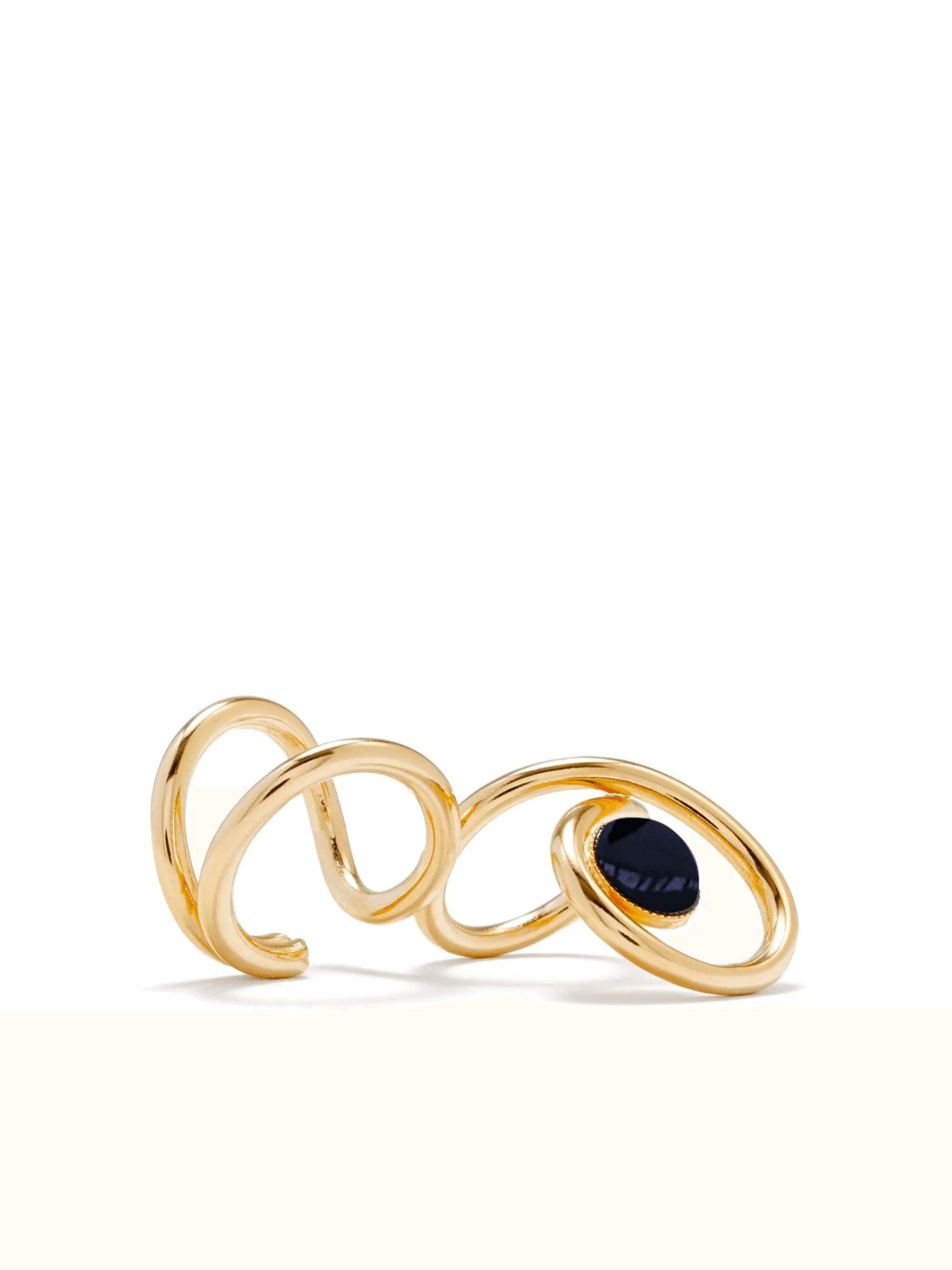 Louise Double inset-gemstone ring - Image 1