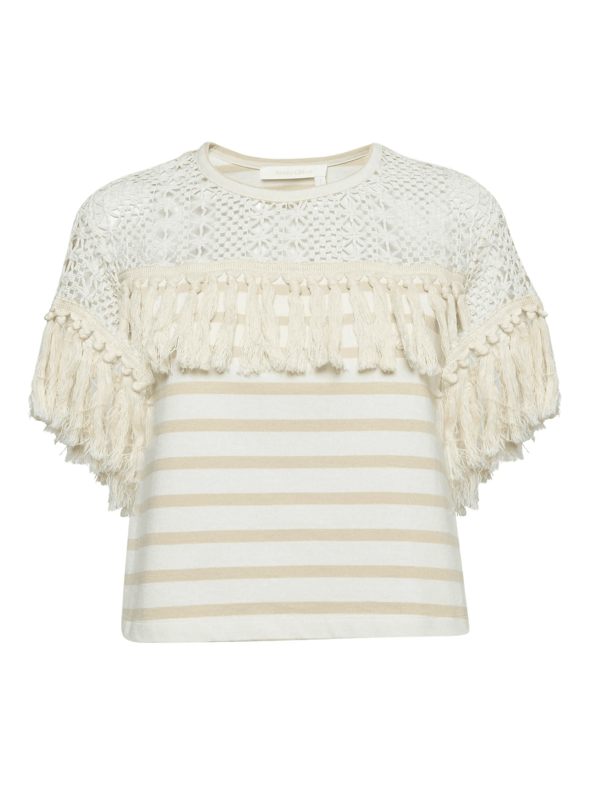 fringed T-shirt - Image 1