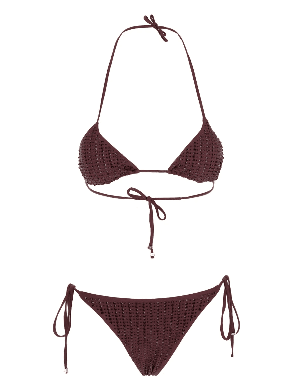rhinestone-embellished triangle bikini - Image 1