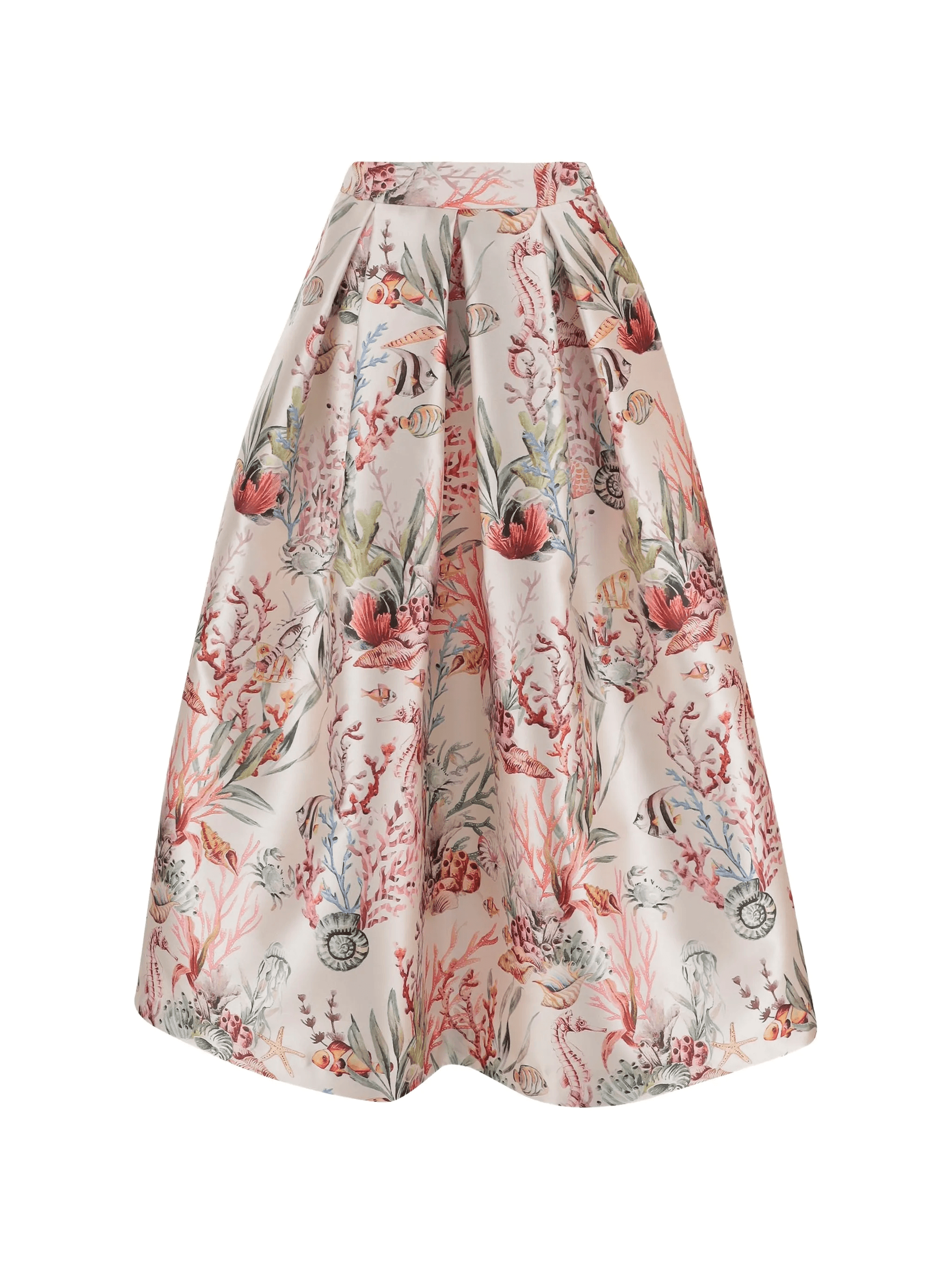 flared printed midi skirt - Image 1