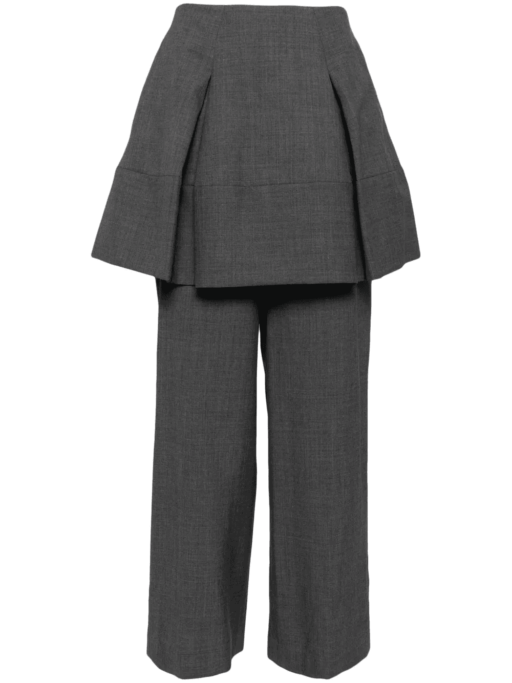 layered wide-leg trousers - Image 1