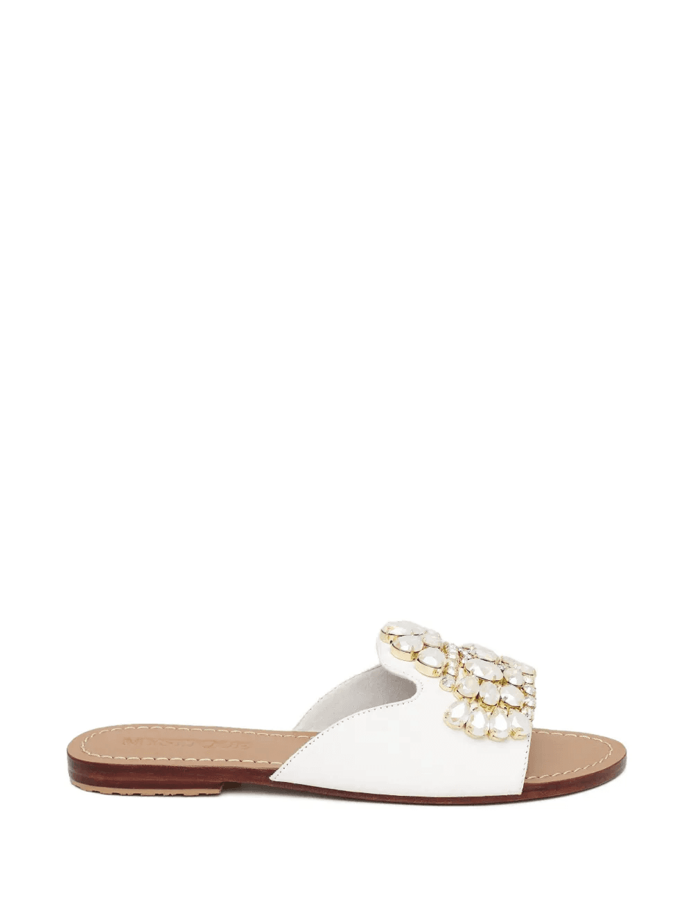 crystal-embellished leather sandals - Image 1