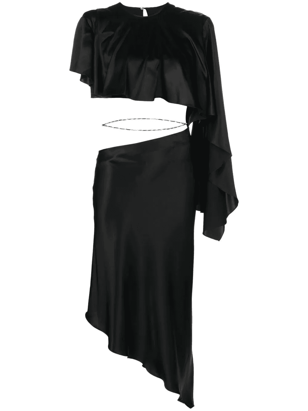 Asymmetric silk dress - Image 1