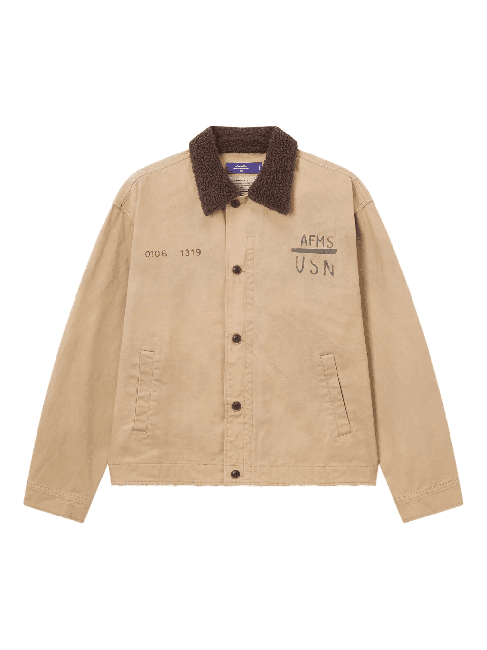 logo-print shirt jacket - Image 1