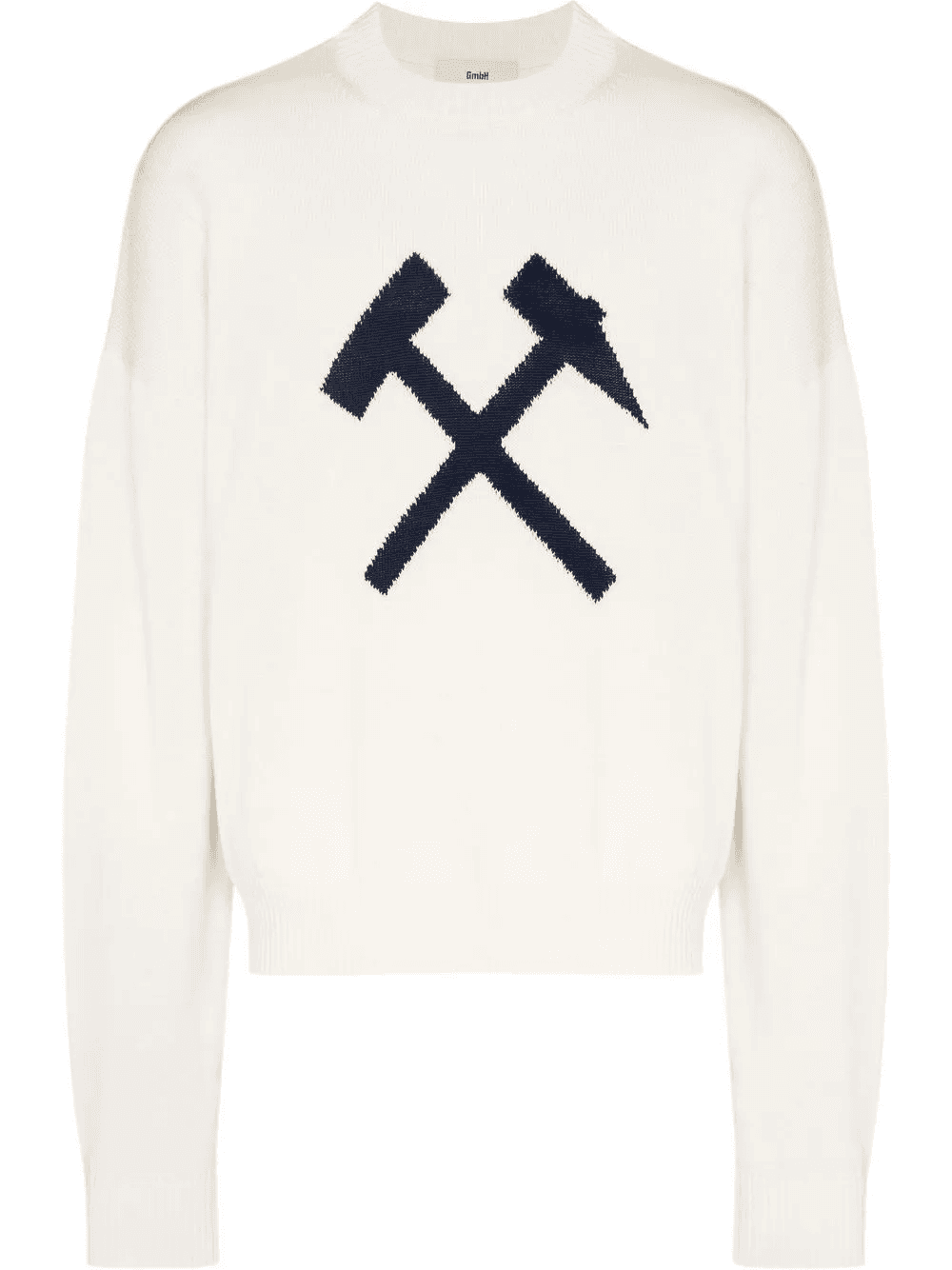 intarsia-logo crew-neck jumper - Image 1